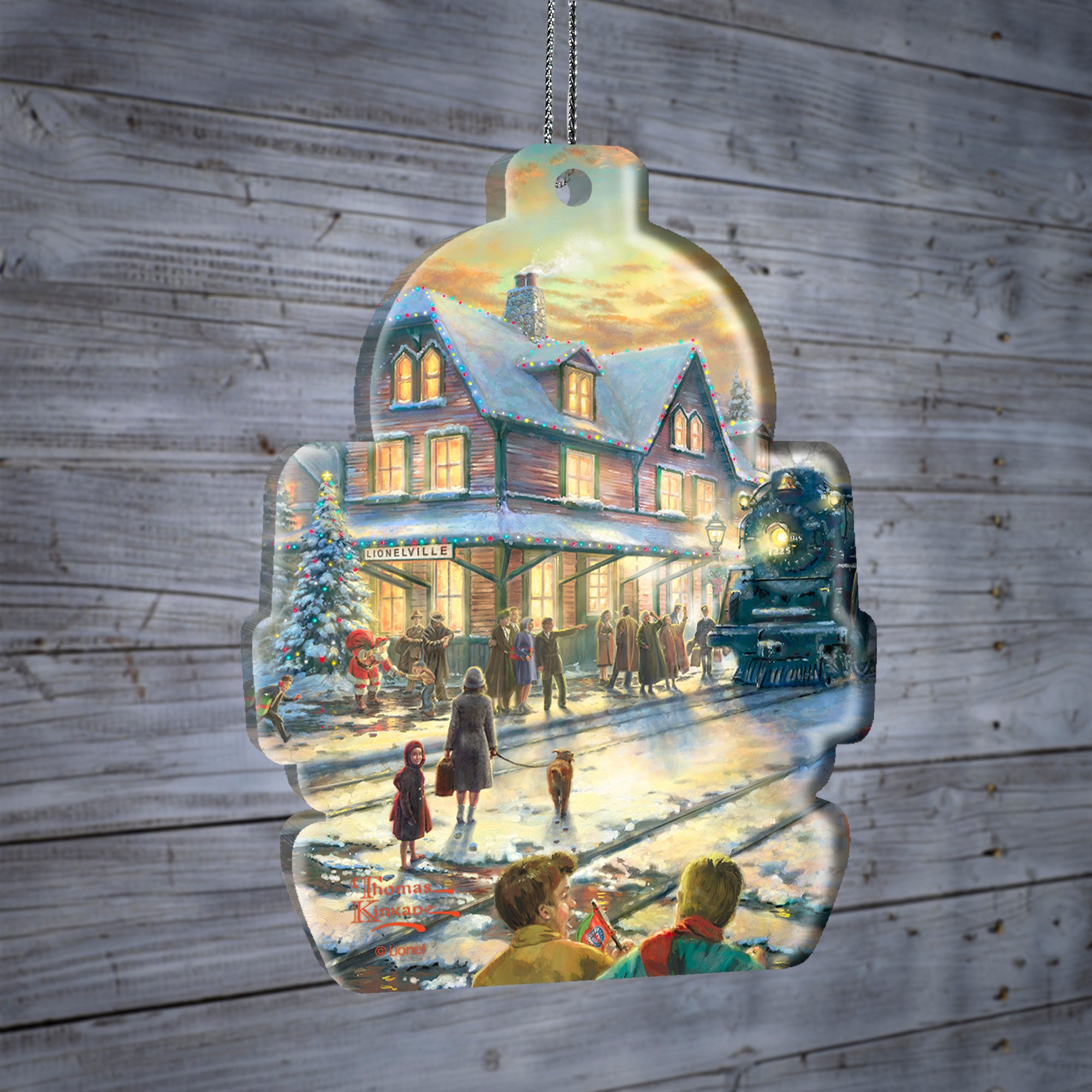 Thomas Kinkade Studios (Lionel Train - All Aboard for Christmas)  Hanging Acrylic Print ACPTRAIN683