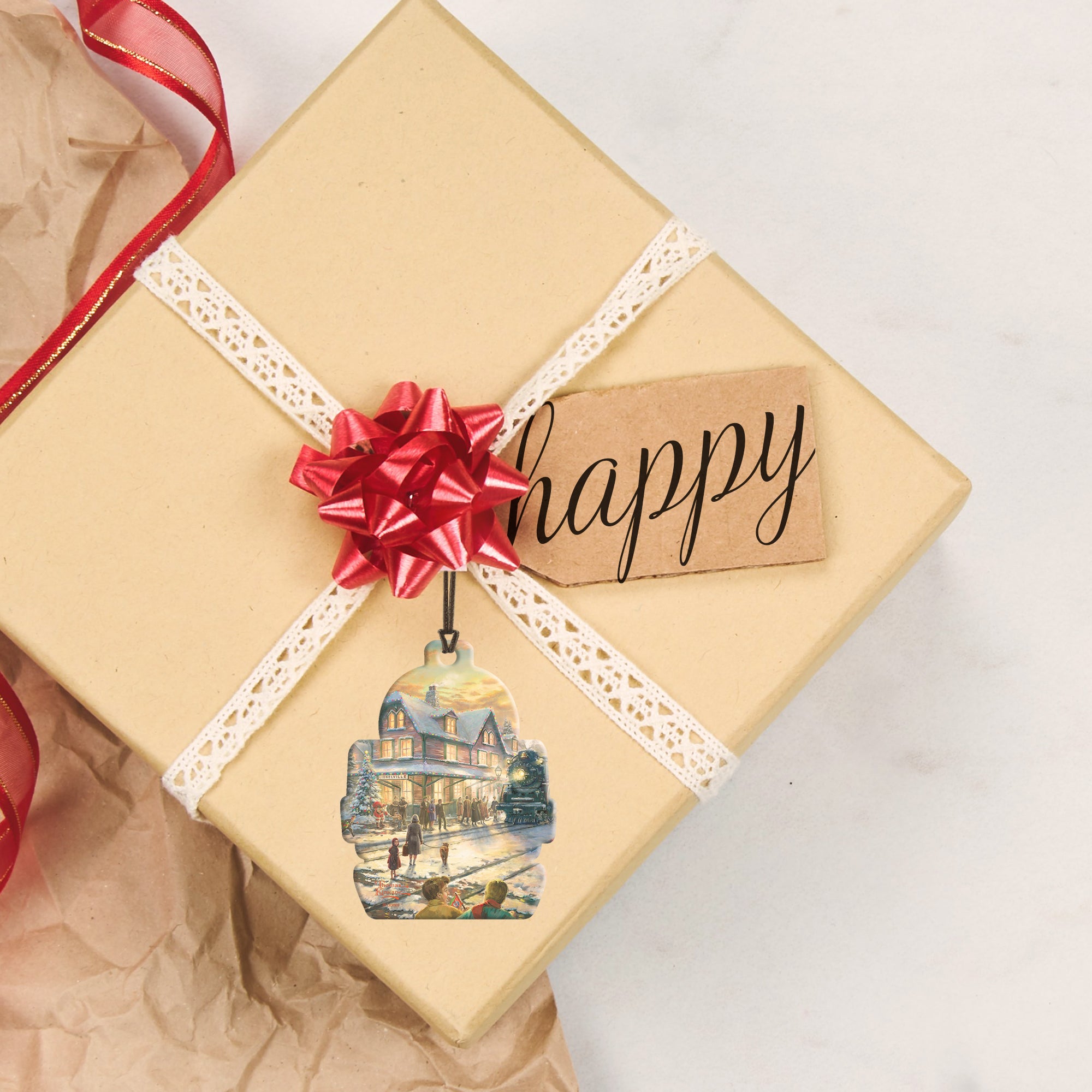 Thomas Kinkade Studios (Lionel Train - All Aboard for Christmas)  Hanging Acrylic Print ACPTRAIN683