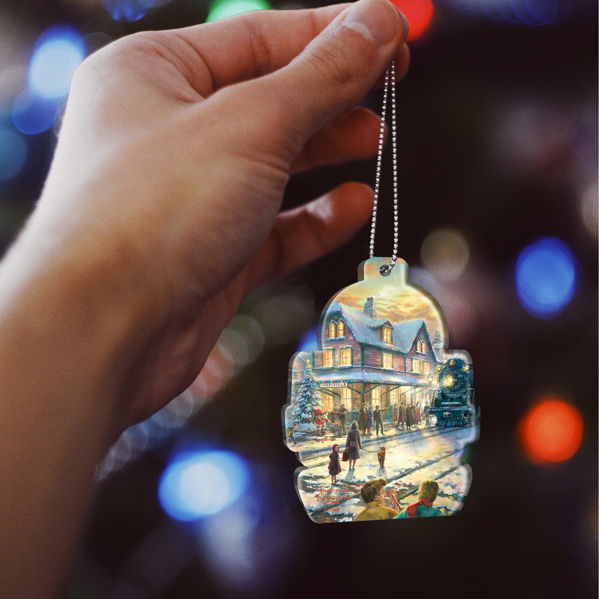 Thomas Kinkade Studios (Lionel Train - All Aboard for Christmas)  Hanging Acrylic Print ACPTRAIN683