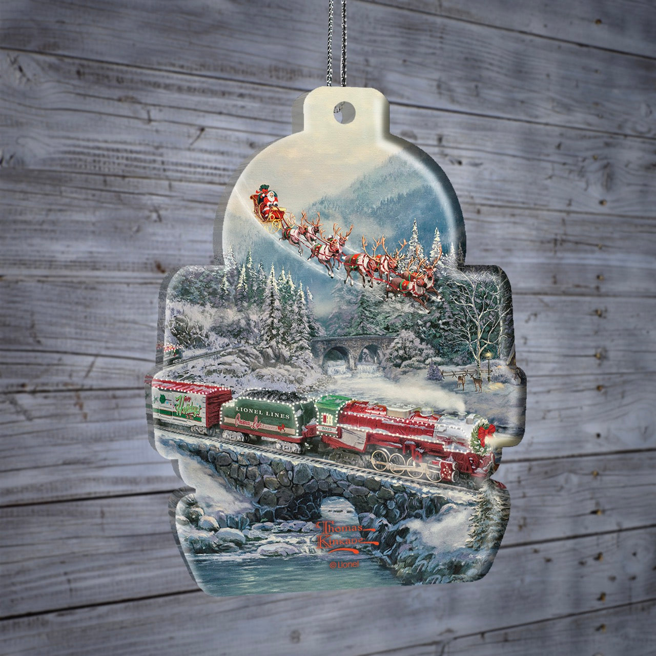 Thomas Kinkade (Lionel-Christmas Light Express) Hanging Acrylic Print ACPTRAIN799