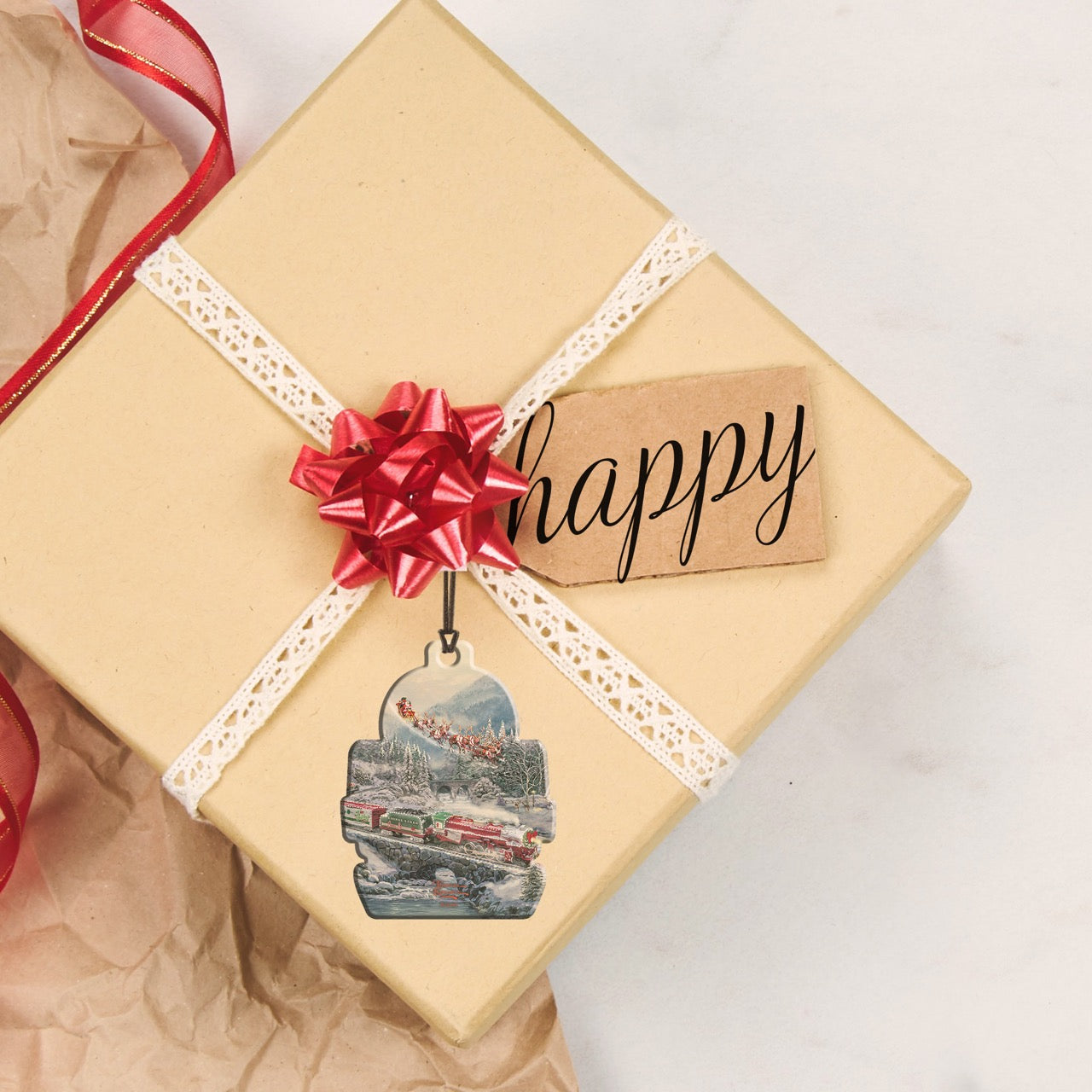 Thomas Kinkade (Lionel-Christmas Light Express) Hanging Acrylic Print ACPTRAIN799