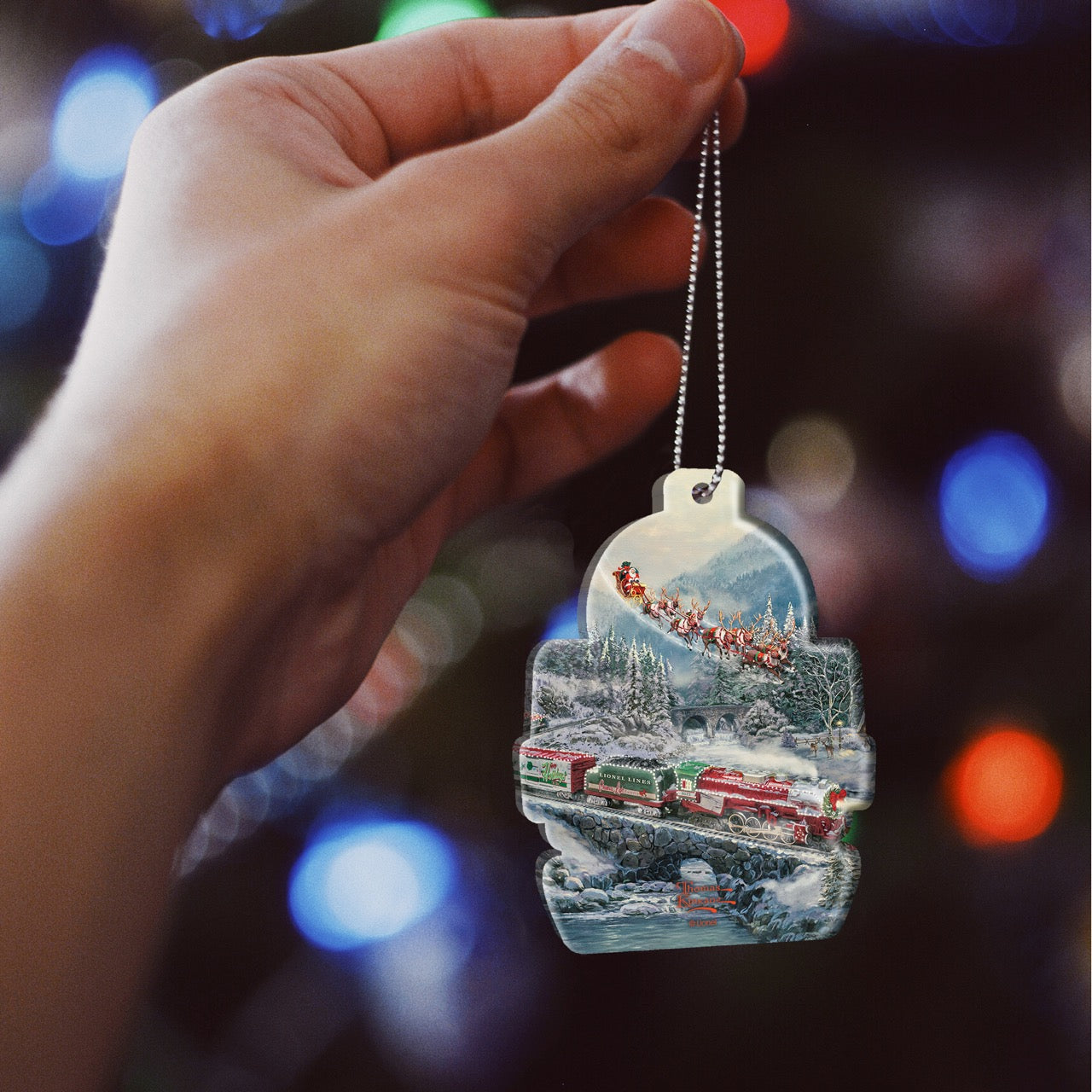 Thomas Kinkade (Lionel-Christmas Light Express) Hanging Acrylic Print ACPTRAIN799