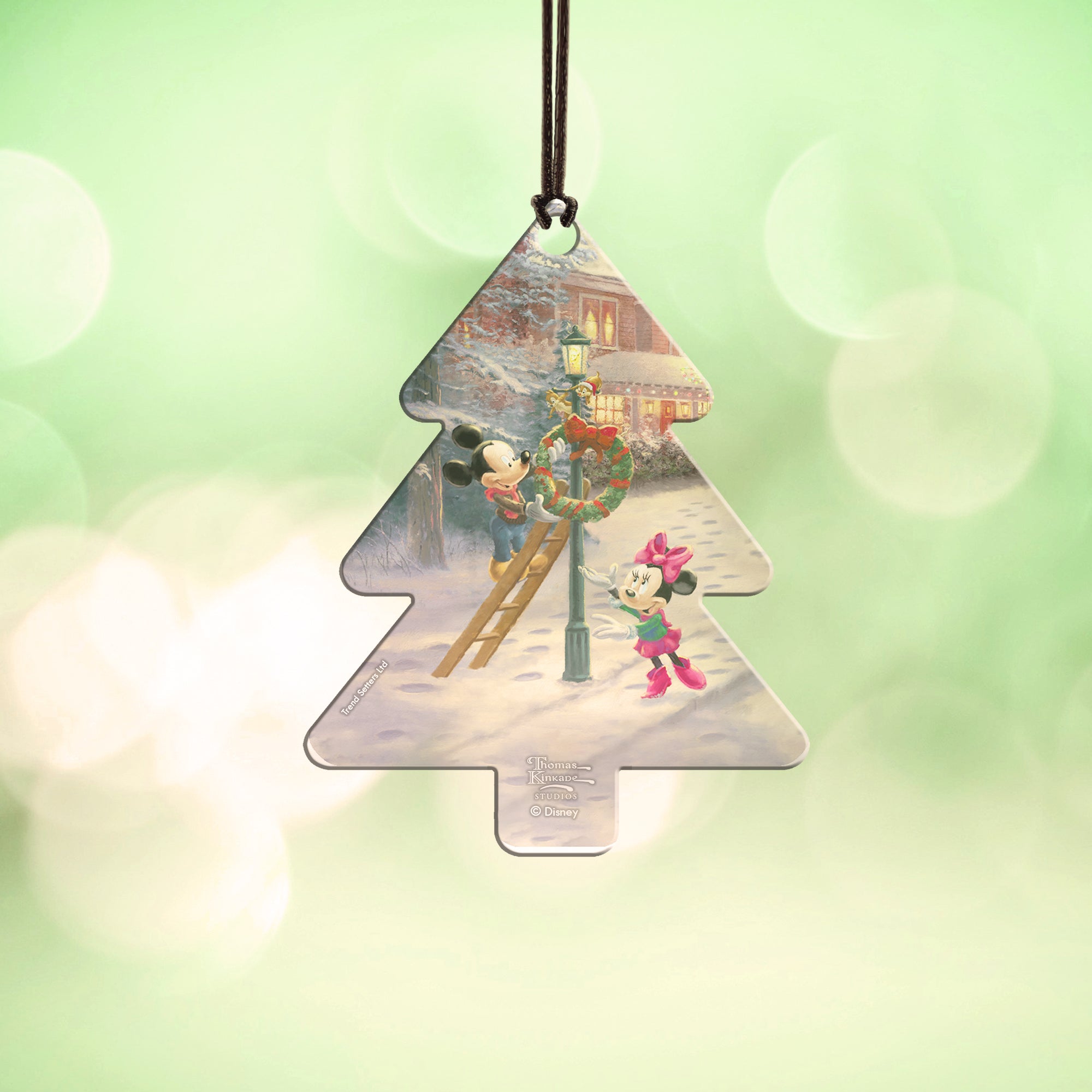 Thomas Kinkade Studios (Mickeys Victorian Christmas - Mickey and Minnie) Hanging Acrylic Print ACPTREE495