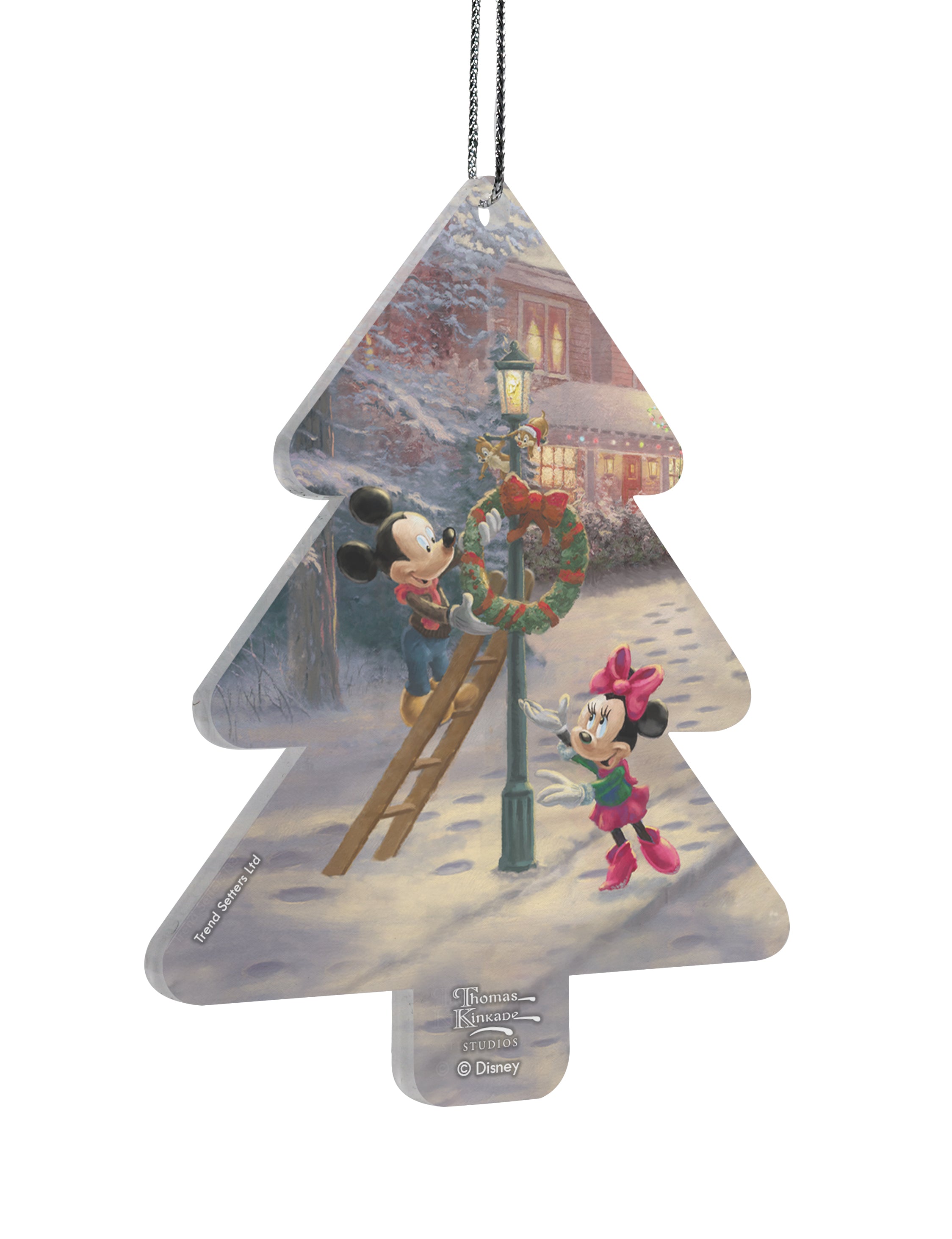Thomas Kinkade Studios (Mickeys Victorian Christmas - Mickey and Minnie) Hanging Acrylic Print ACPTREE495