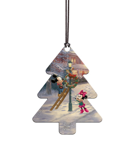 Thomas Kinkade (Mickeys Victorian Christmas - Mickey and Minnie) Hanging Acrylic Print ACPTREE495