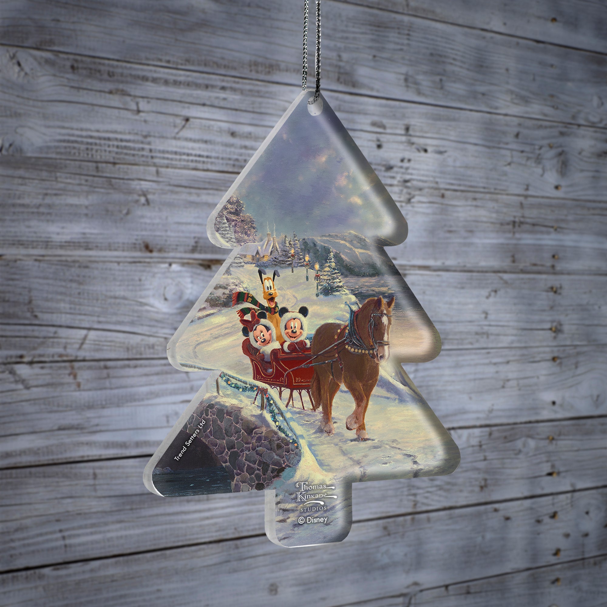 Disney (Mickey and Minnie Mouse Evening Sleigh Ride) Hanging Acrylic Print ACPTREE638