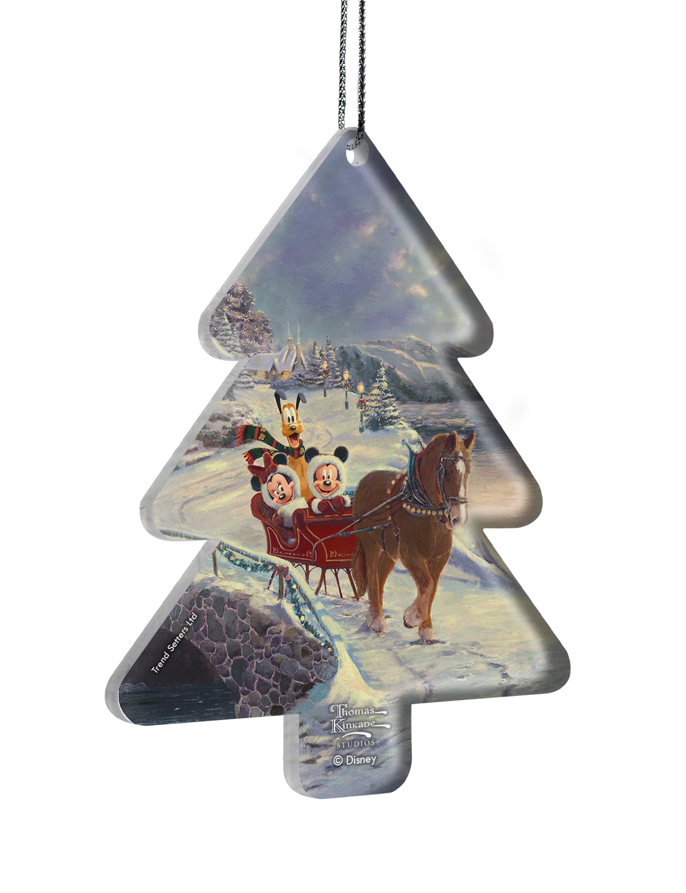 Disney (Mickey and Minnie Mouse Evening Sleigh Ride) Hanging Acrylic Print ACPTREE638