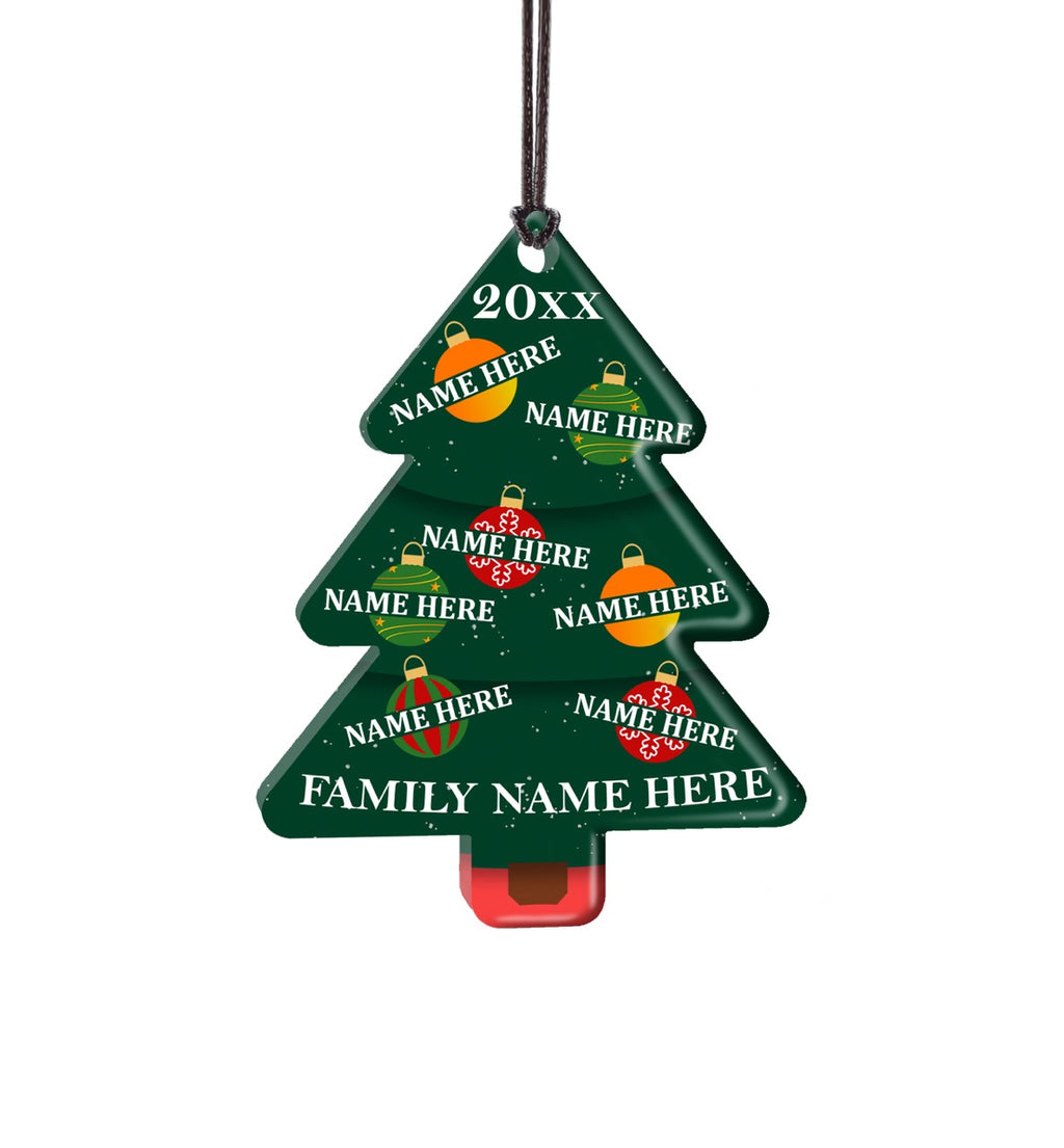 Trend Setters Original (Ornament Tree Family Names) Personalized Hanging Acrylic Print ACPTREE904