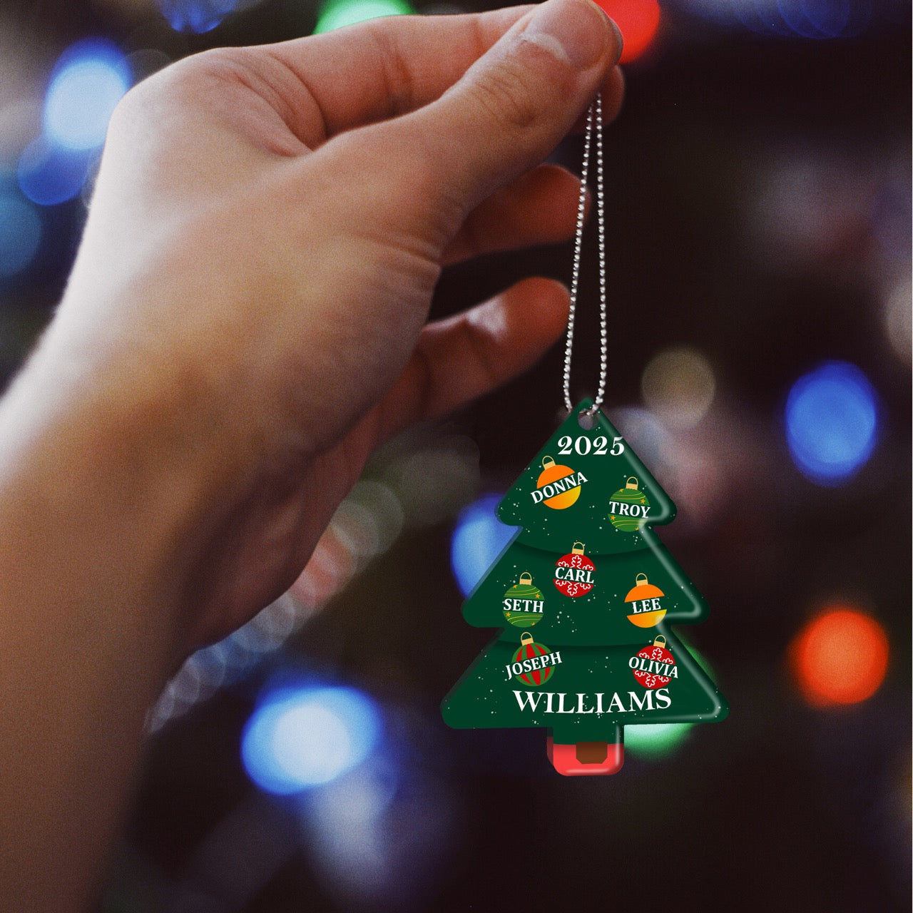 Trend Setters Original (Ornament Tree Family Names) Personalized Hanging Acrylic Print ACPTREE904