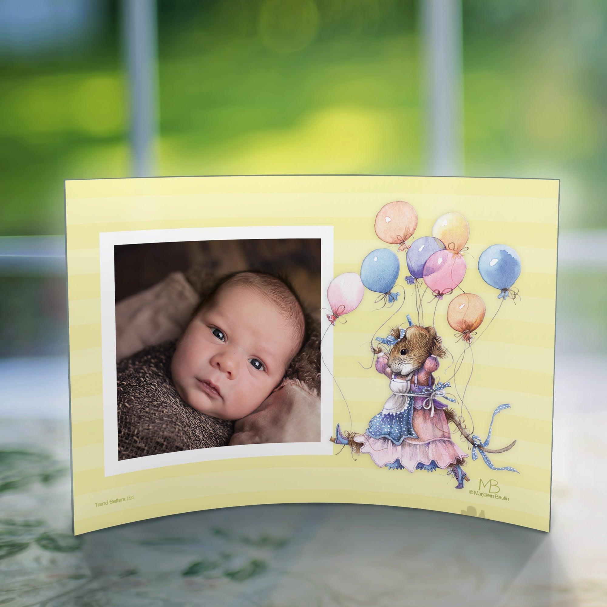 Marjolein Bastin (Vera The Mouse Balloons - Add Your Photo!)  7" x 5" Curved Acrylic Print ACPU0705CUR041