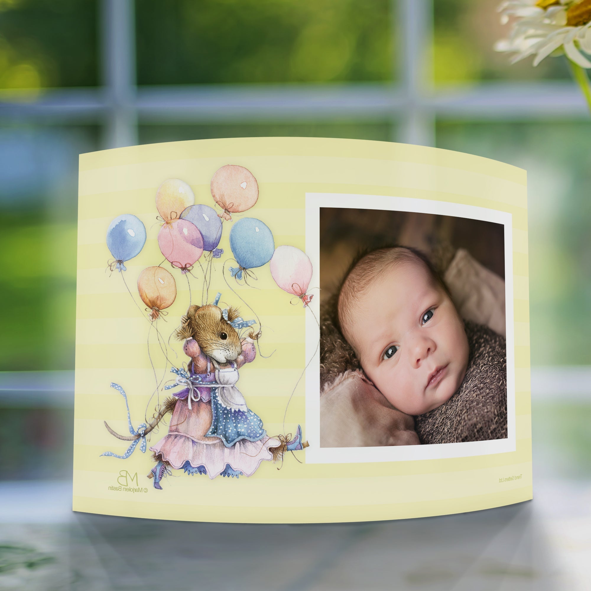 Marjolein Bastin (Vera The Mouse Balloons - Add Your Photo!)  7" x 5" Curved Acrylic Print ACPU0705CUR041