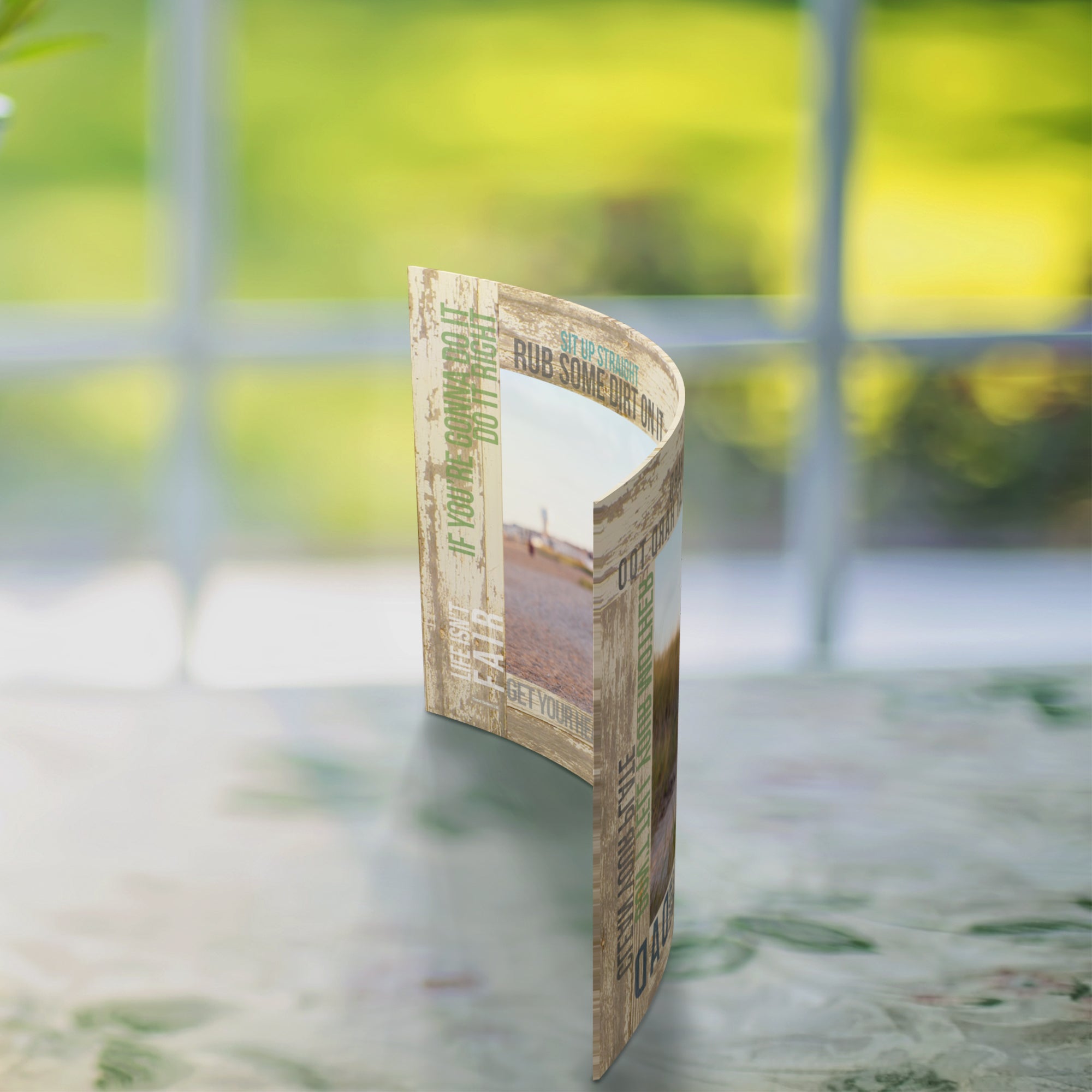 Father's Day Collection (Valuable Lessons From Dad - Personalized)  7" x 5" Curved Acrylic Print