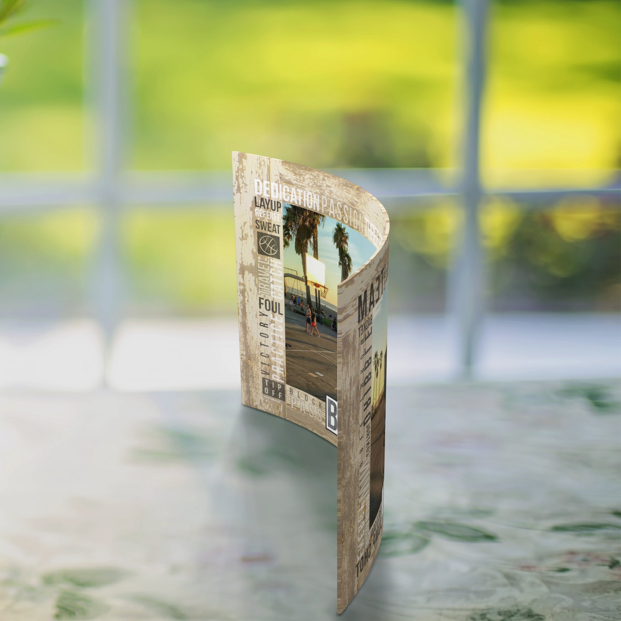 Sports Collection (Basketball Words - Personalized)  7" x 5" Curved Acrylic Print