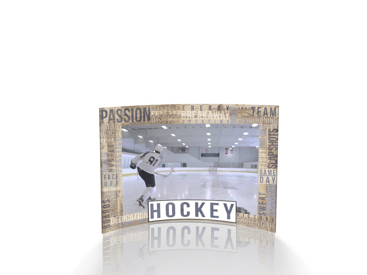 Sports Collection (Hockey Words - Personalized)  7" x 5" Curved Acrylic Print