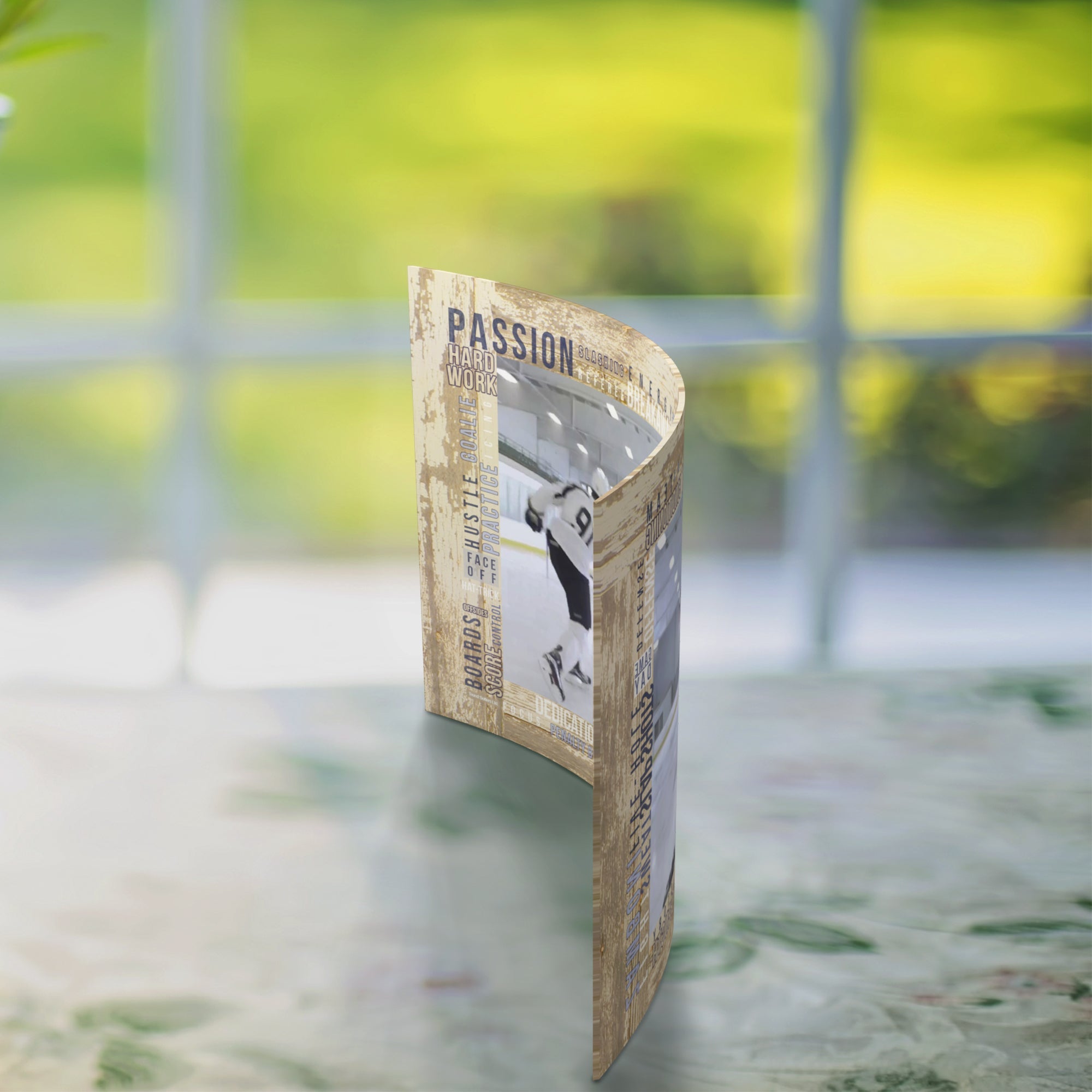 Sports Collection (Hockey Words - Personalized)  7" x 5" Curved Acrylic Print