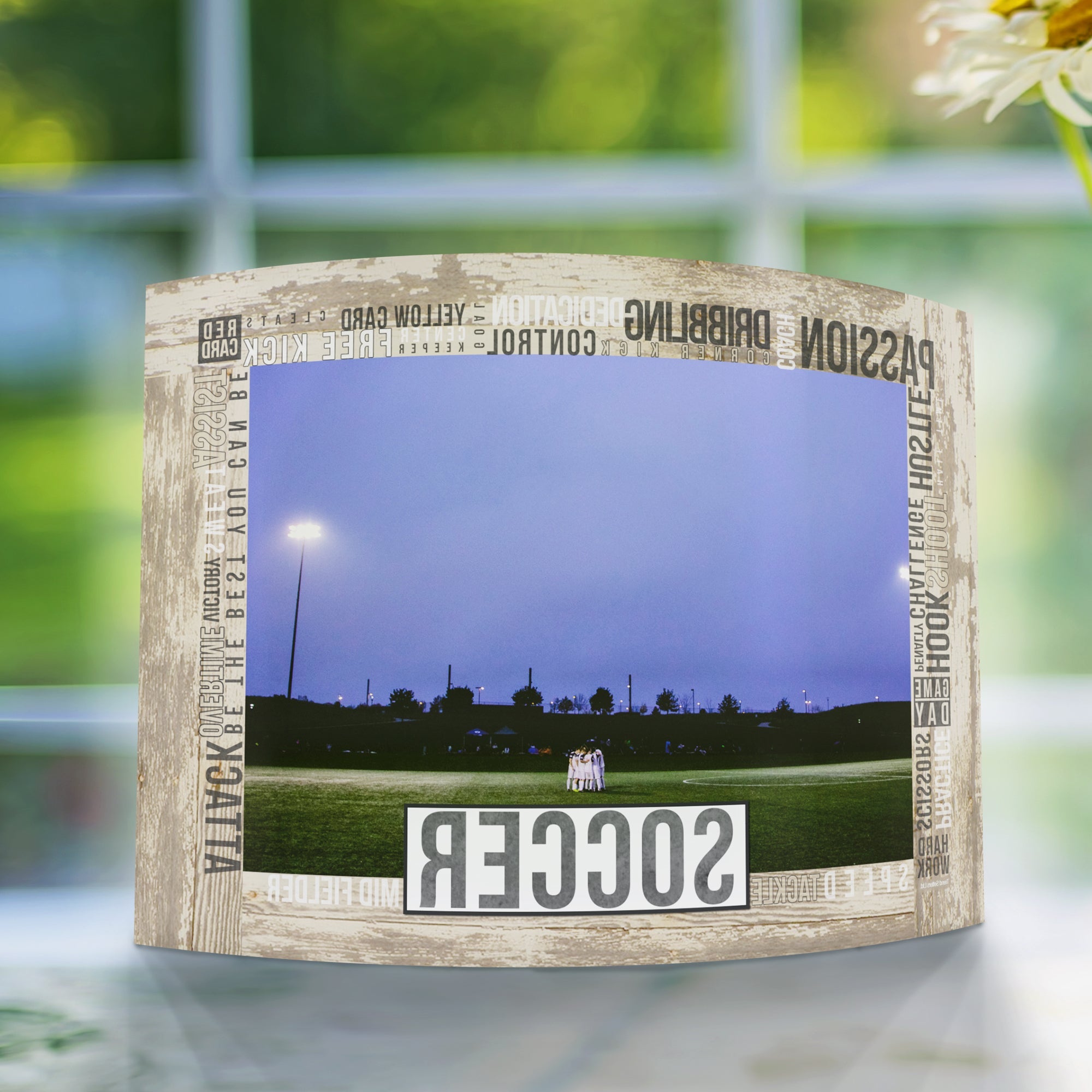 Sports Collection (Soccer Words - Personalized)  7" x 5" Curved Acrylic Print