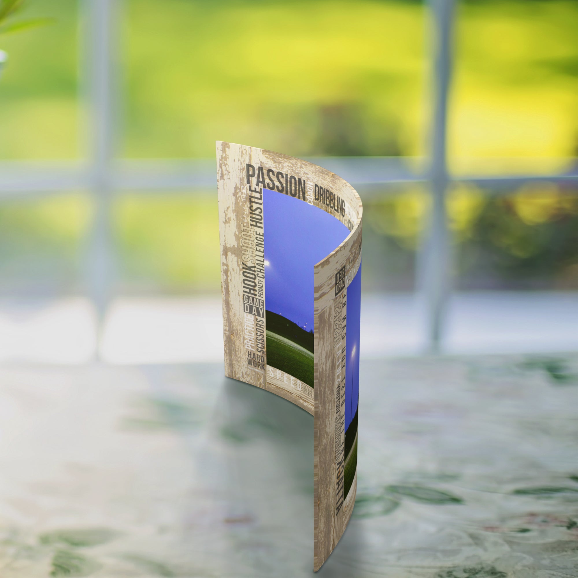 Sports Collection (Soccer Words - Personalized)  7" x 5" Curved Acrylic Print