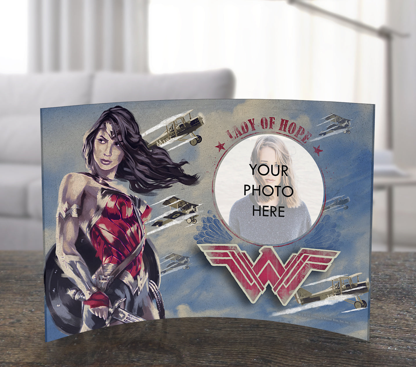 Wonder Woman (Lady of Hope-Personalized) 7" x 5" Curved Acrylic Print ACPU0705CUR117
