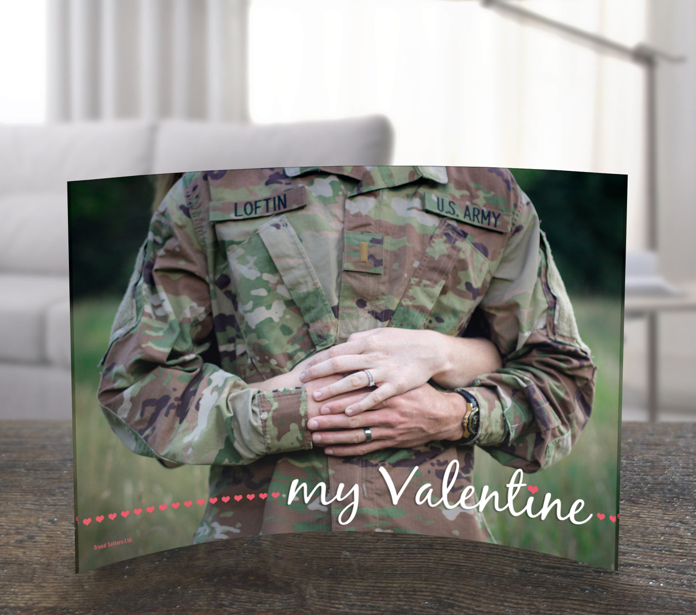 Valentine's Day (My Valentine - Personalized)  7" x 5" Curved Acrylic Print