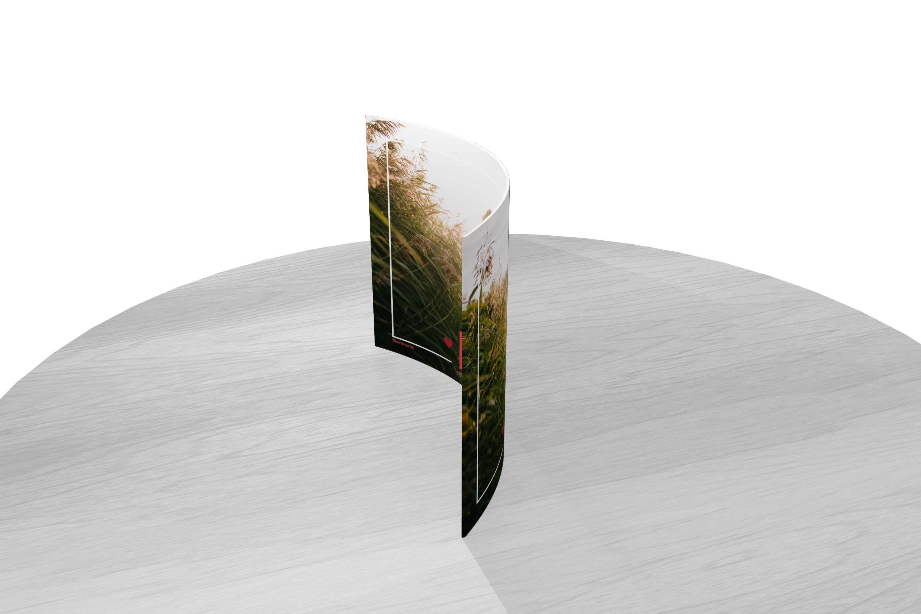 Valentine's Day (Love Hearts - Personalized)  7" x 5" Curved Acrylic Print