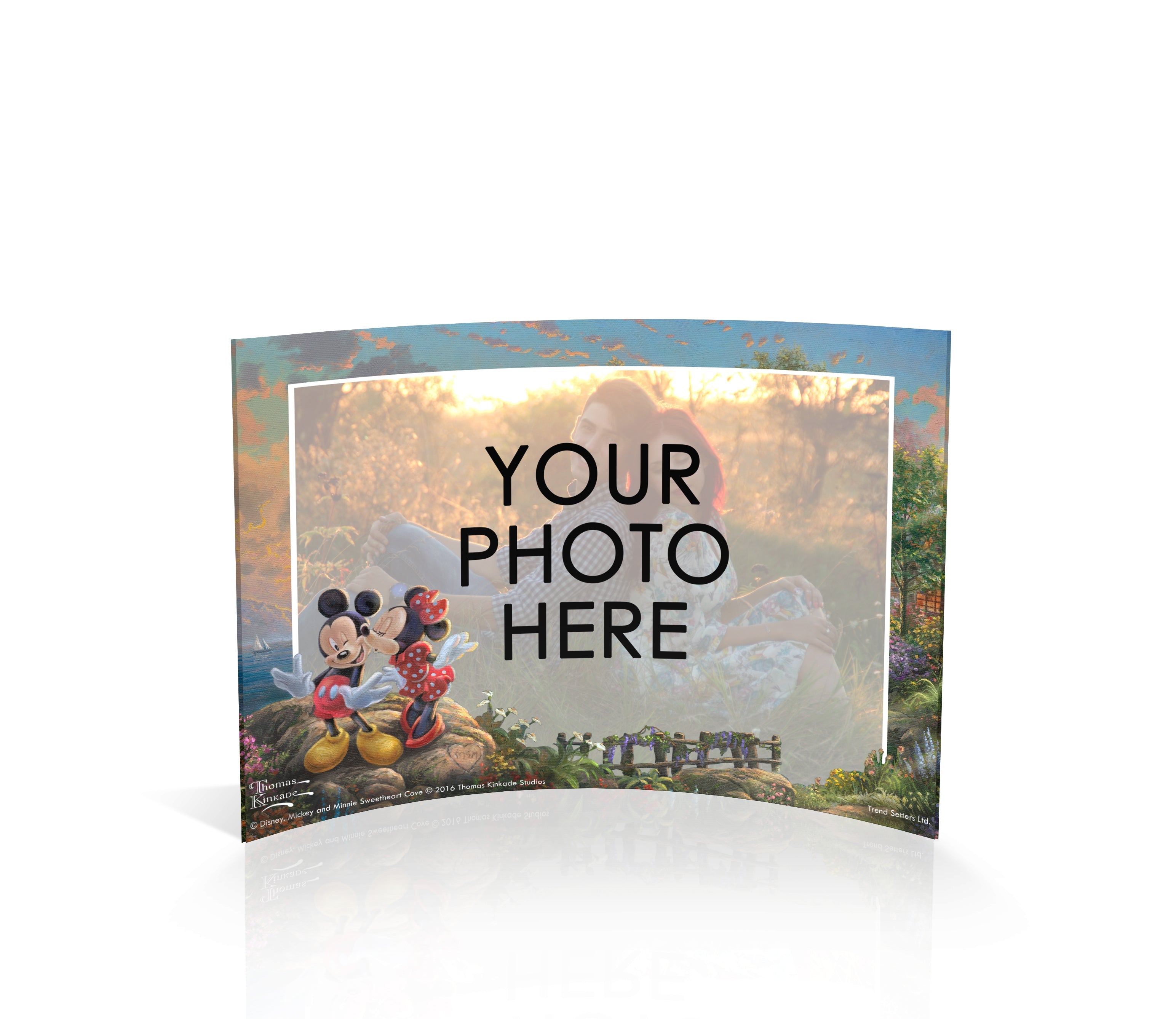 Disney (Mickey and Minnie Sweetheart Cove - Personalized) 7" x 5" Curved Acrylic Print ACPU0705CUR135