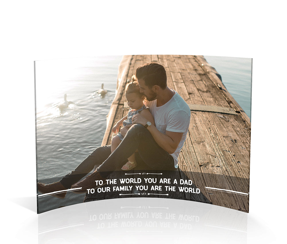 Father's Day Collection (The World - Personalized)  7" x 5" Curved Acrylic Print