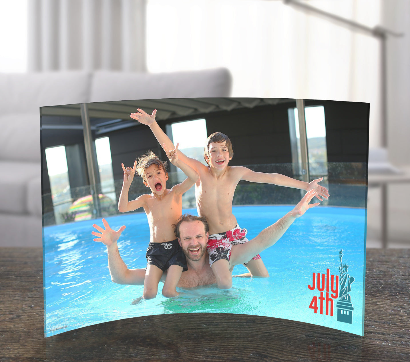 Patriotic Collection (July 4th Lady Liberty - Personalized)  7" x 5" Curved Acrylic Print