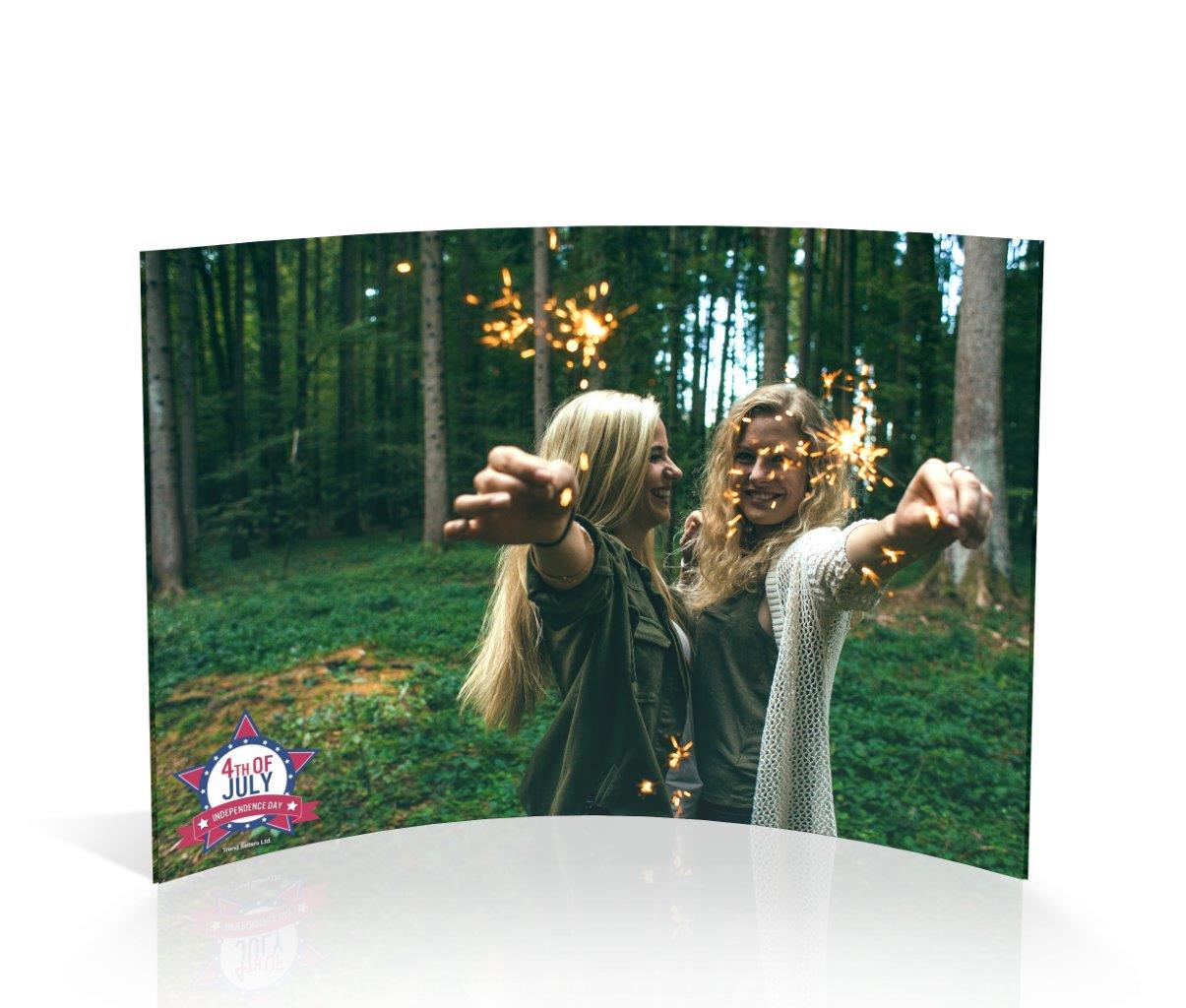 Patriotic Collection (4th of July Star - Personalized)  7" x 5" Curved Acrylic Print