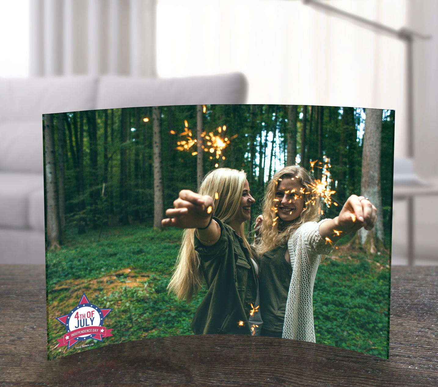 Patriotic Collection (4th of July Star - Personalized)  7" x 5" Curved Acrylic Print