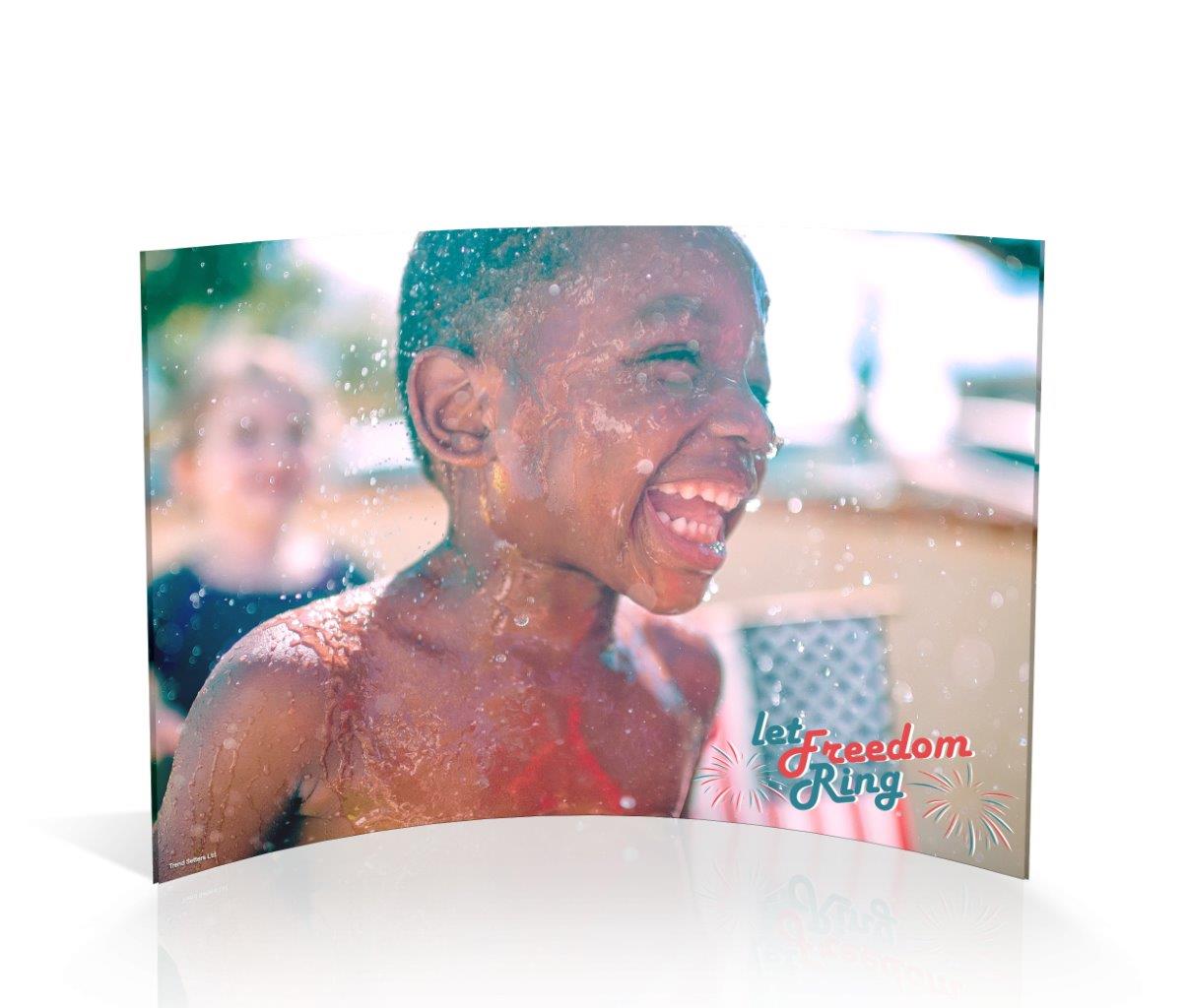 Patriotic Collection (Let Freedom Ring - Personalized)  7" x 5" Curved Acrylic Print