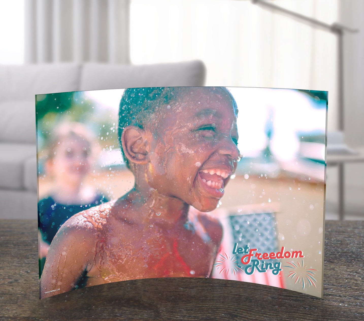 Patriotic Collection (Let Freedom Ring - Personalized)  7" x 5" Curved Acrylic Print