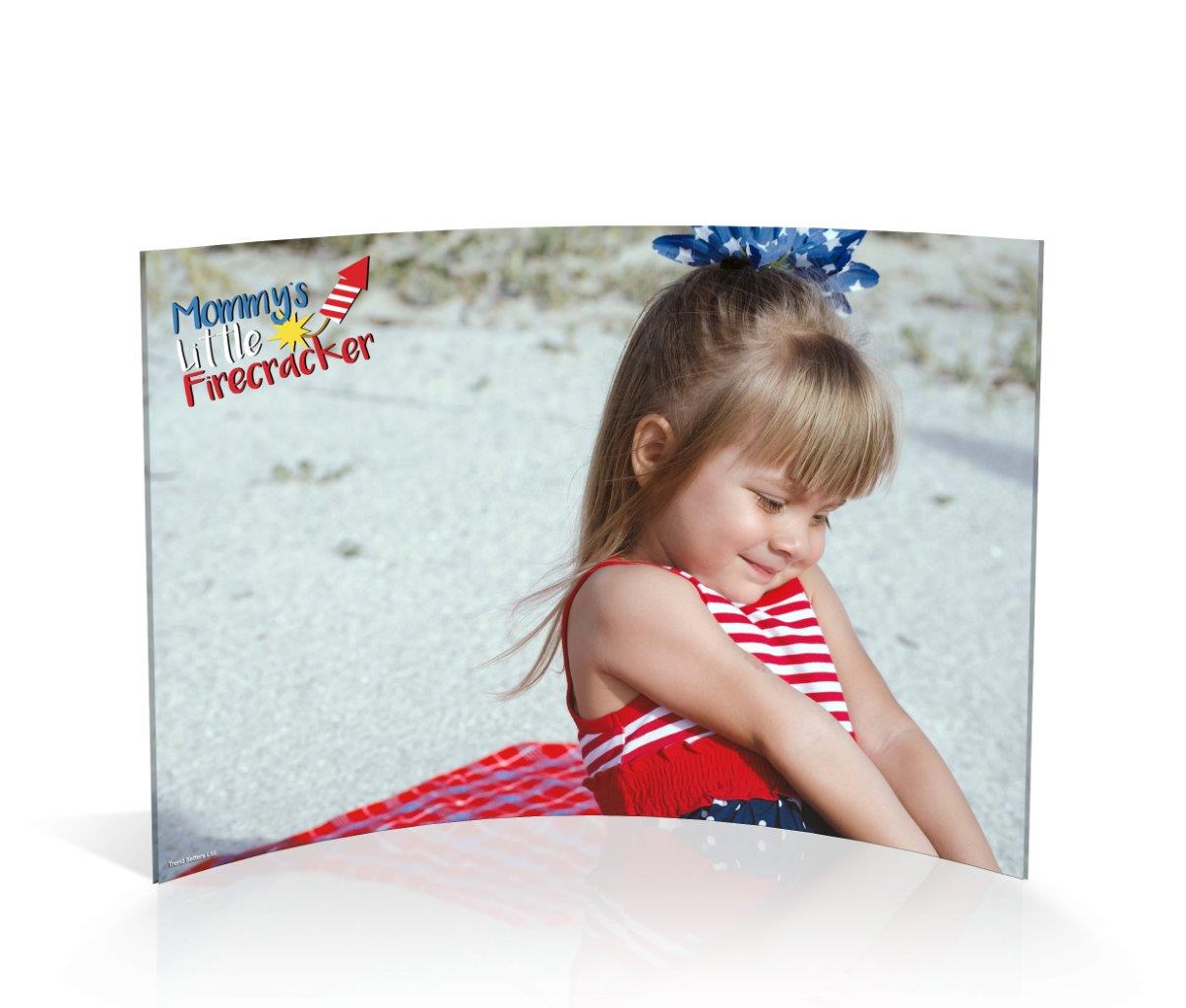 Patriotic Collection (Mommy's Little Firecracker - Personalized)  7" x 5" Curved Acrylic Print