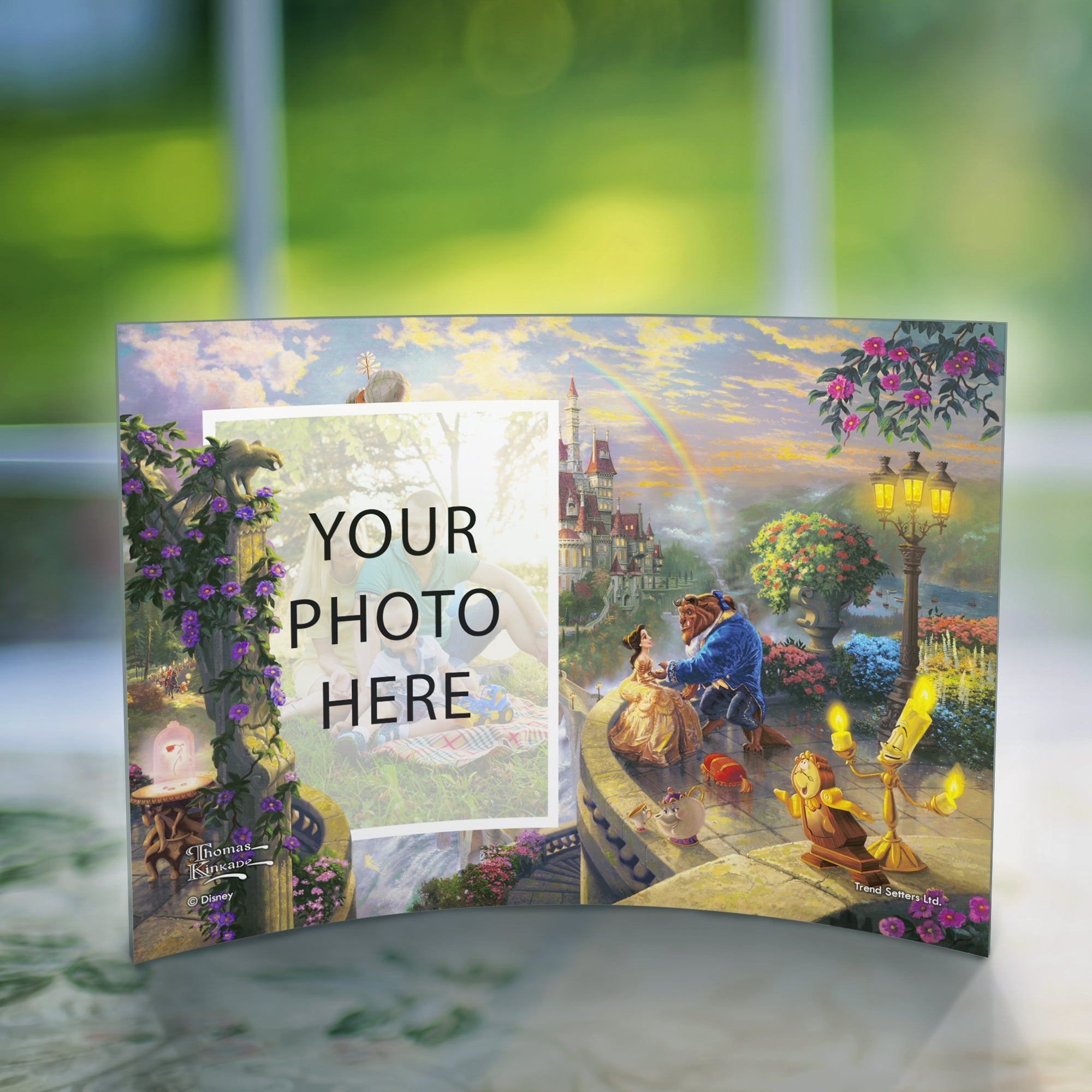 Disney (Beauty and the Beast Falling in Love - Add Your Photo!) 7" x 5" Curved Acrylic Print ACPU0705CUR445