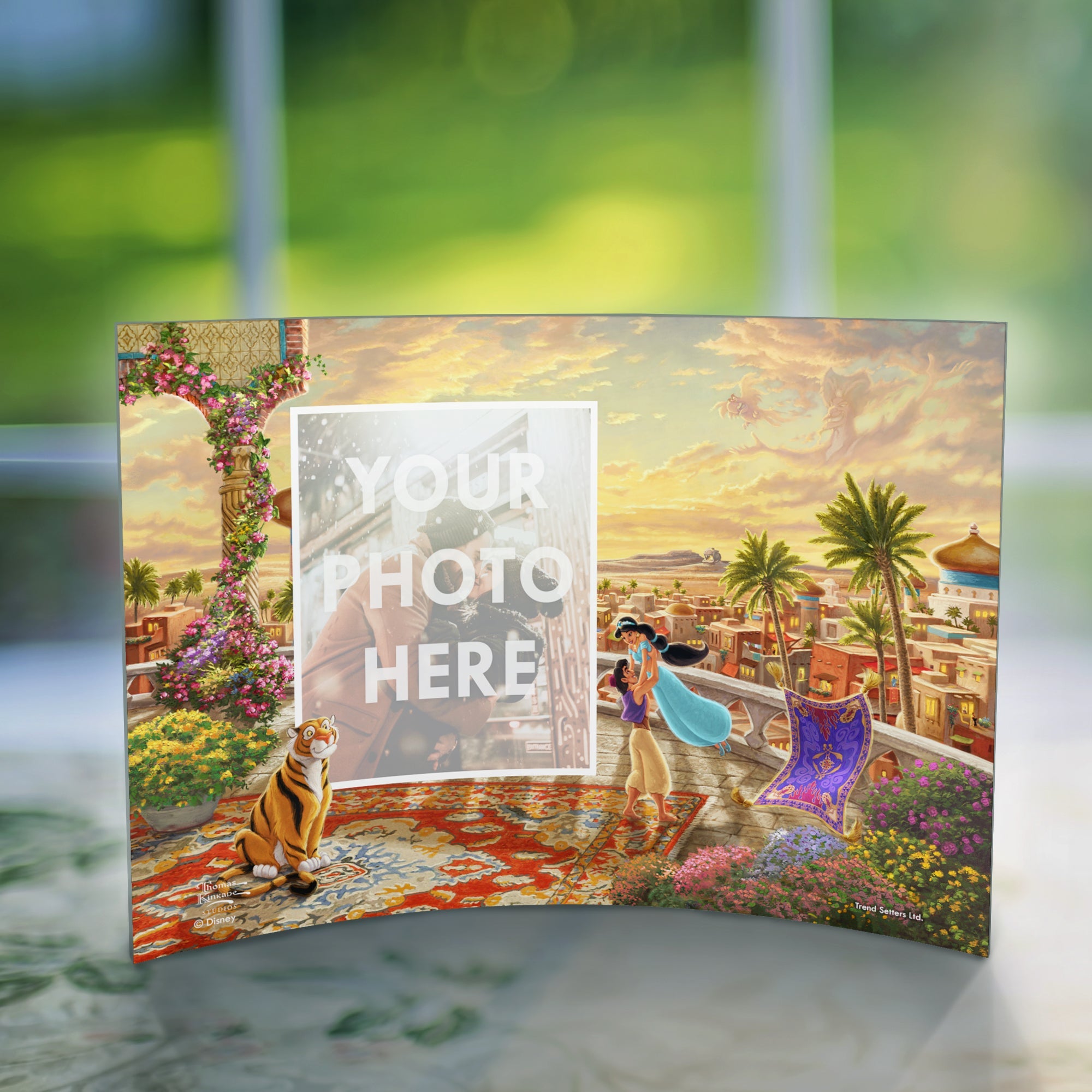 Disney (Jasmine Dancing in the Desert Sunset - Add Your Photo!) 7" x 5" Curved Acrylic Print ACPU0705CUR581