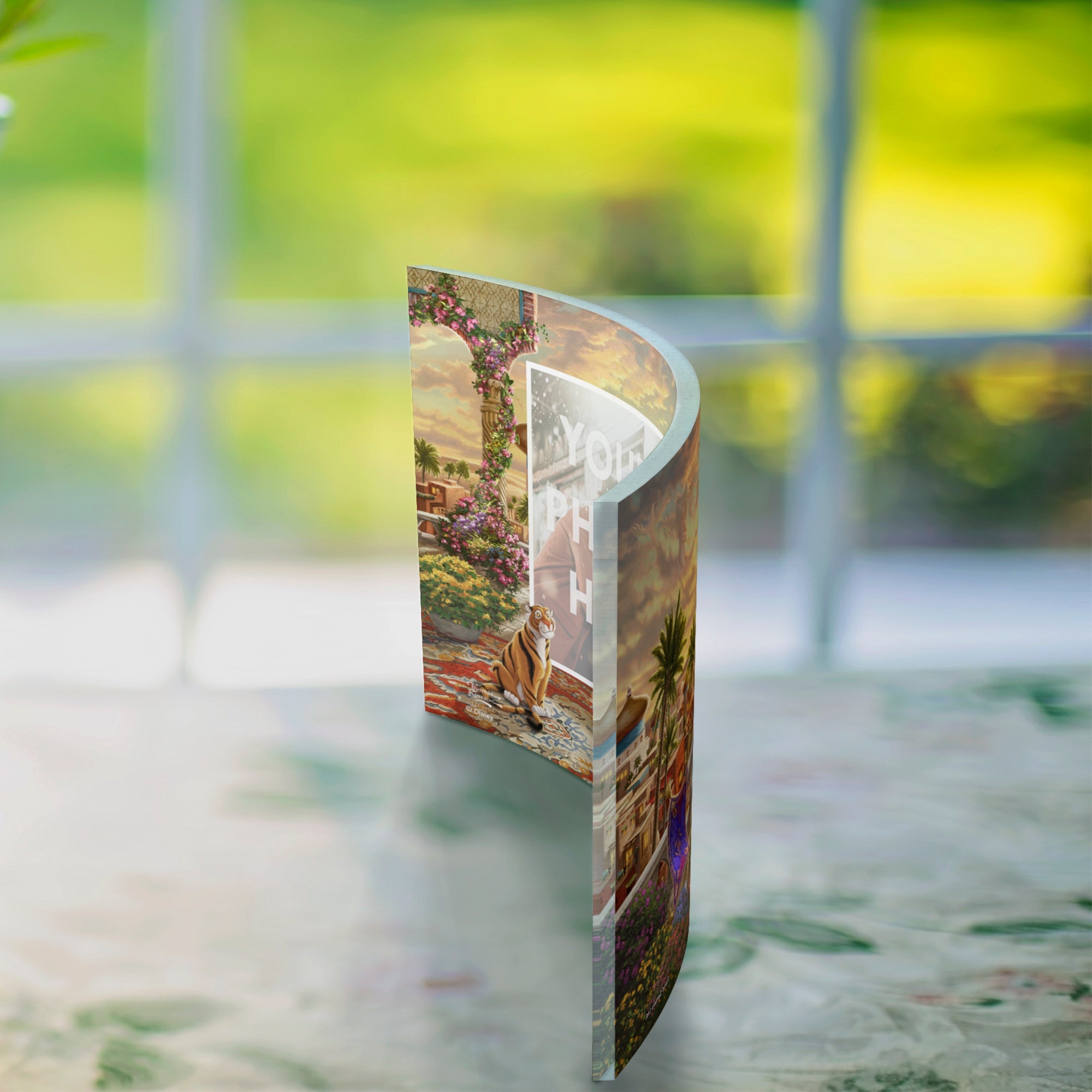 Disney (Jasmine Dancing in the Desert Sunset - Add Your Photo!) 7" x 5" Curved Acrylic Print ACPU0705CUR581