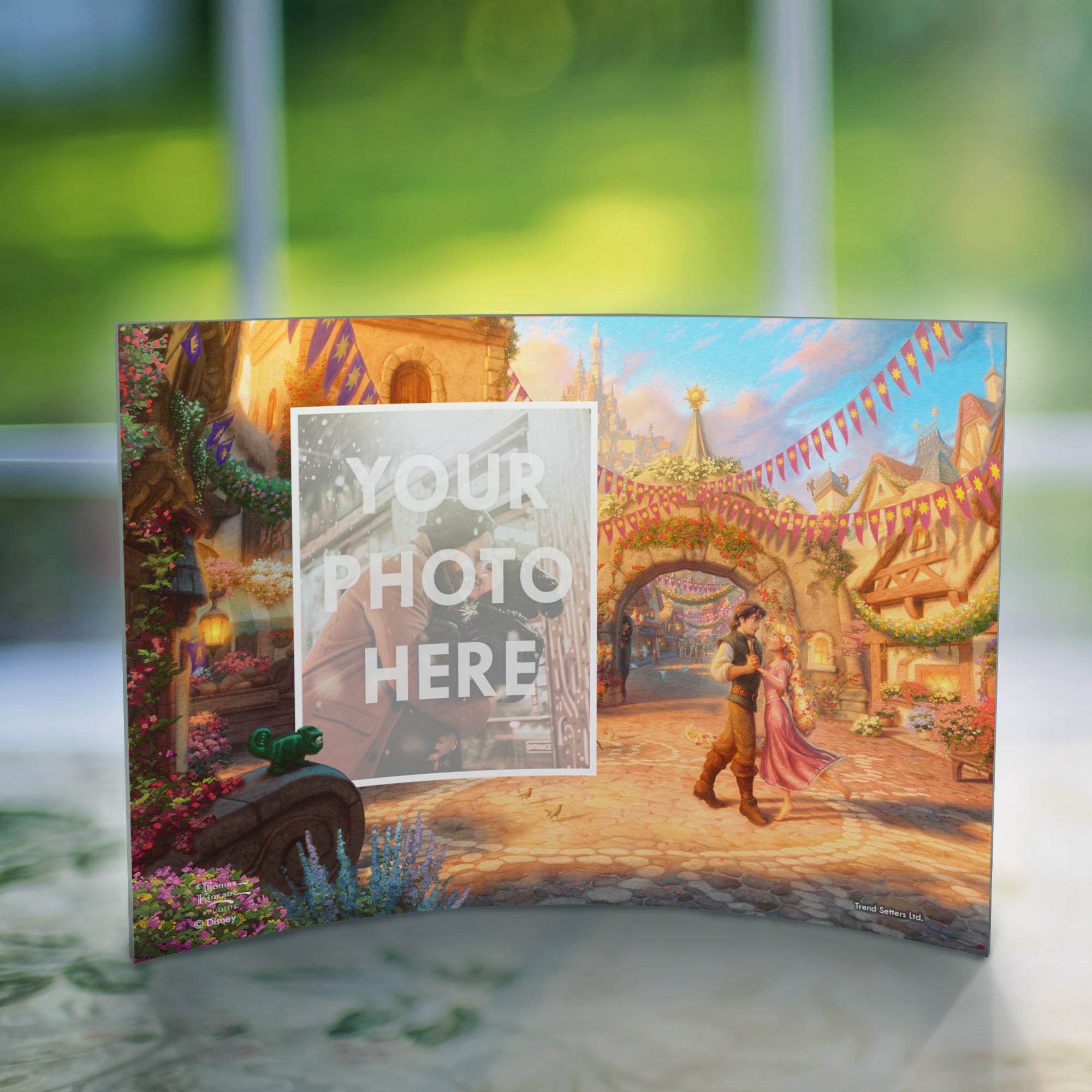 Disney (Rapunzel Dancing in the Sunlit Courtyard - Add Your Photo!) 7" x 5" Curved Acrylic Print ACPU0705CUR591