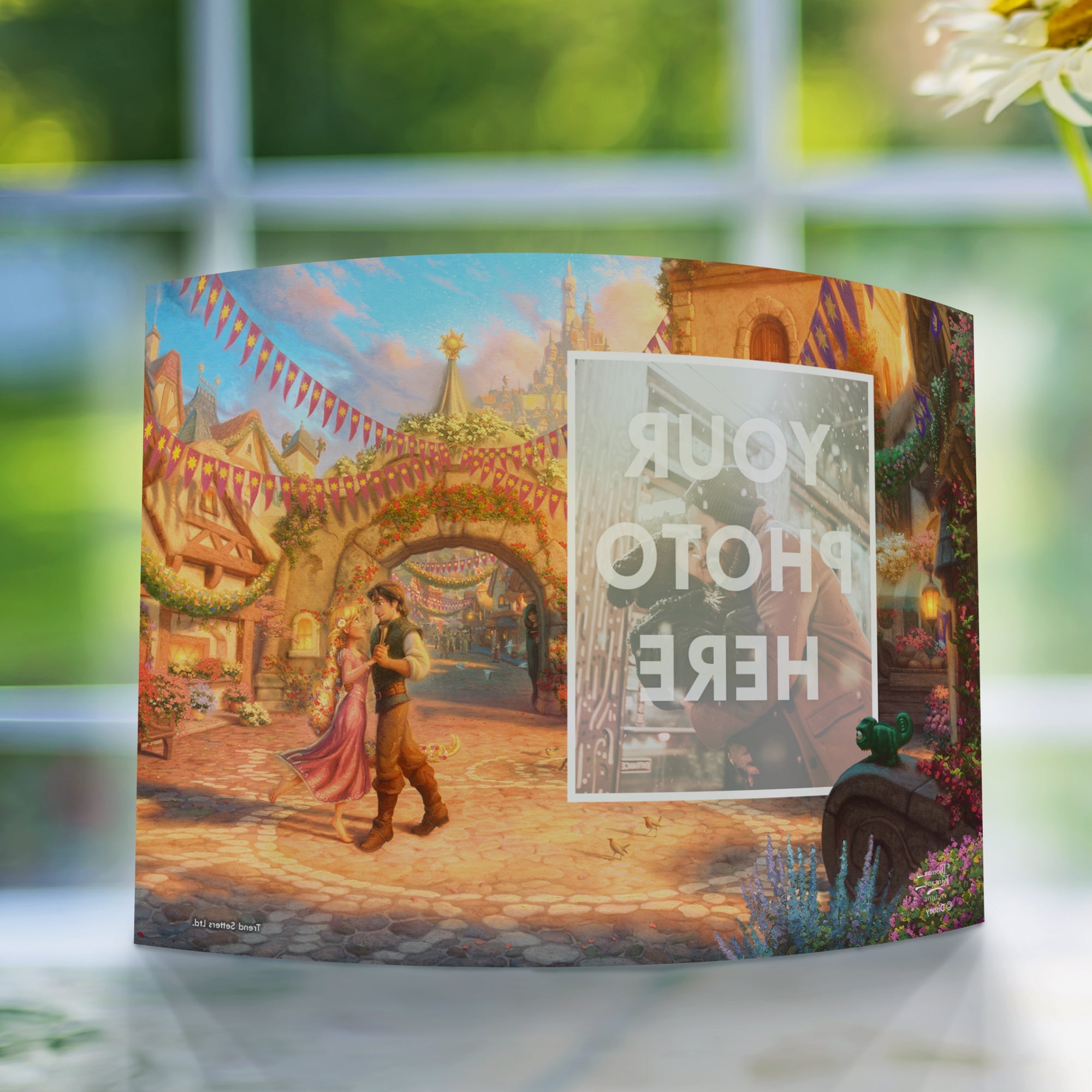 Disney (Rapunzel Dancing in the Sunlit Courtyard - Add Your Photo!) 7" x 5" Curved Acrylic Print ACPU0705CUR591