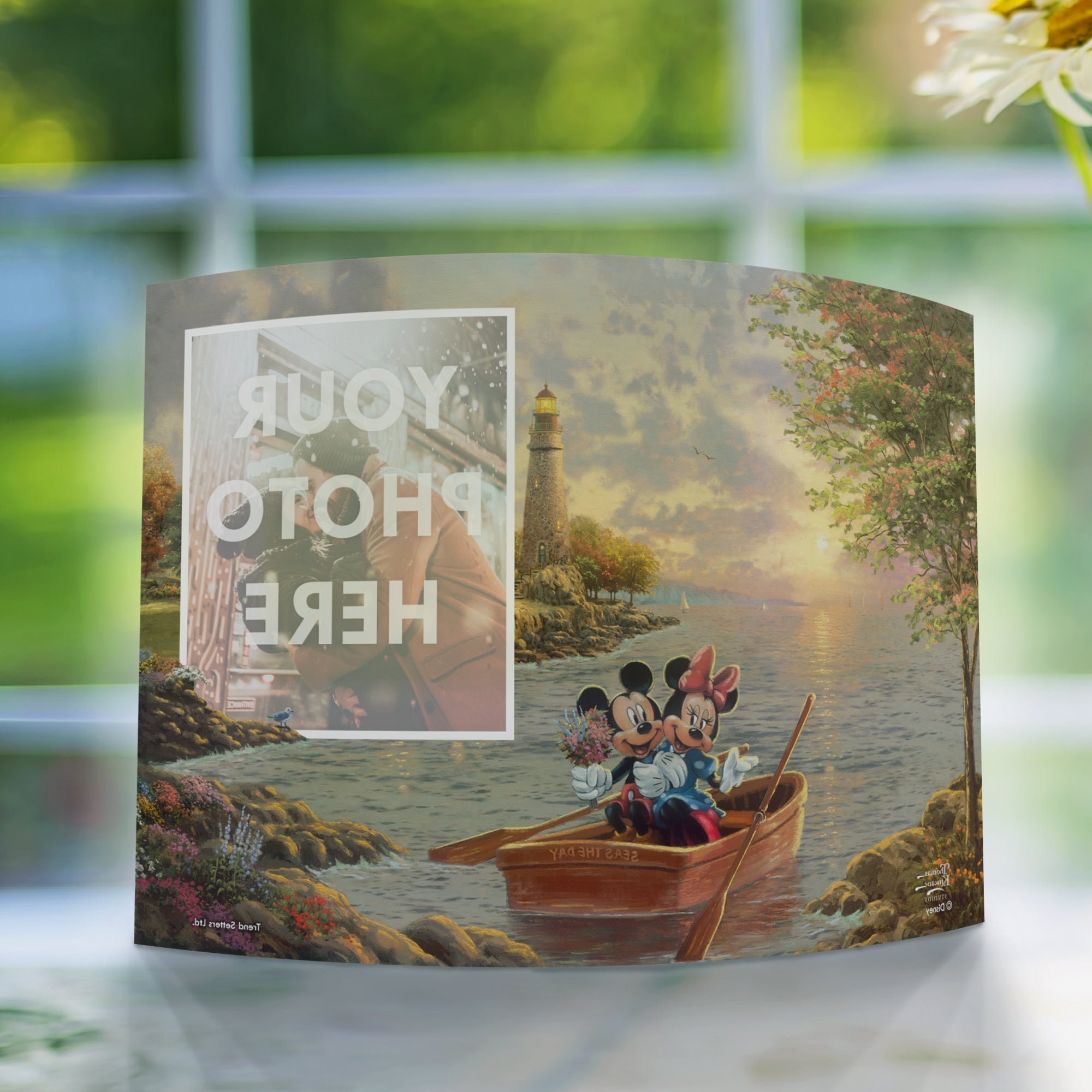 Disney (Mickey and Minnie Lighthouse Cove - Add Your Photo!) 7" x 5" Curved Acrylic Print ACPU0705CUR599