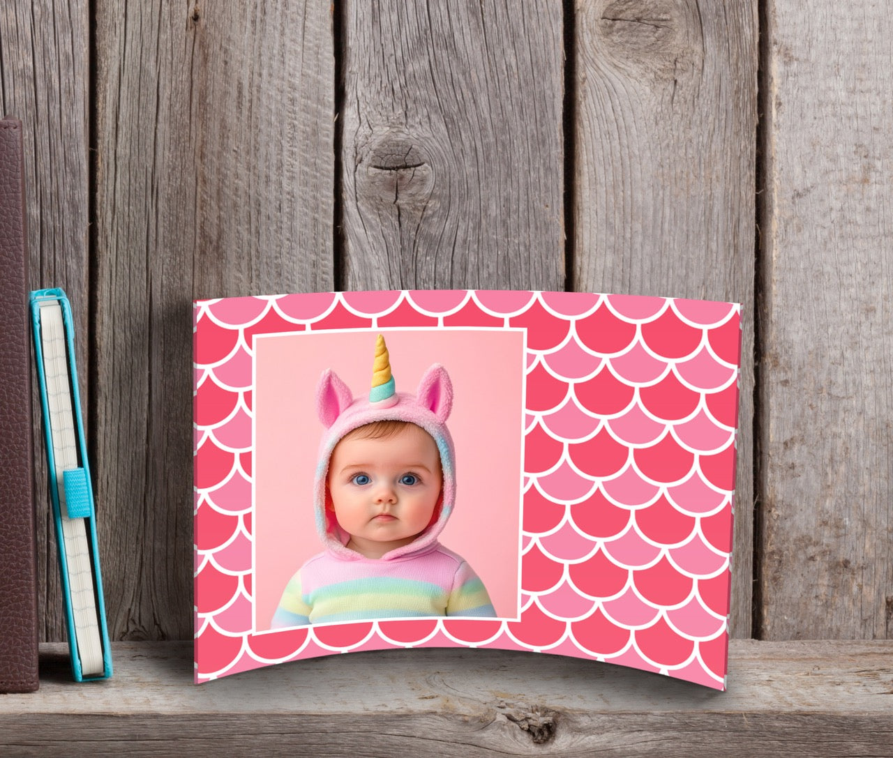 Trend Setters Original (Patterns - Left Photo Upload)  7" x 5" Curved Acrylic Print