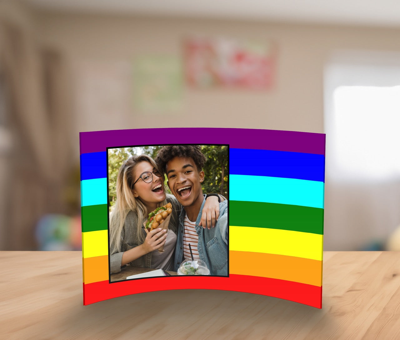 Trend Setters Original (Patterns - Left Photo Upload)  7" x 5" Curved Acrylic Print