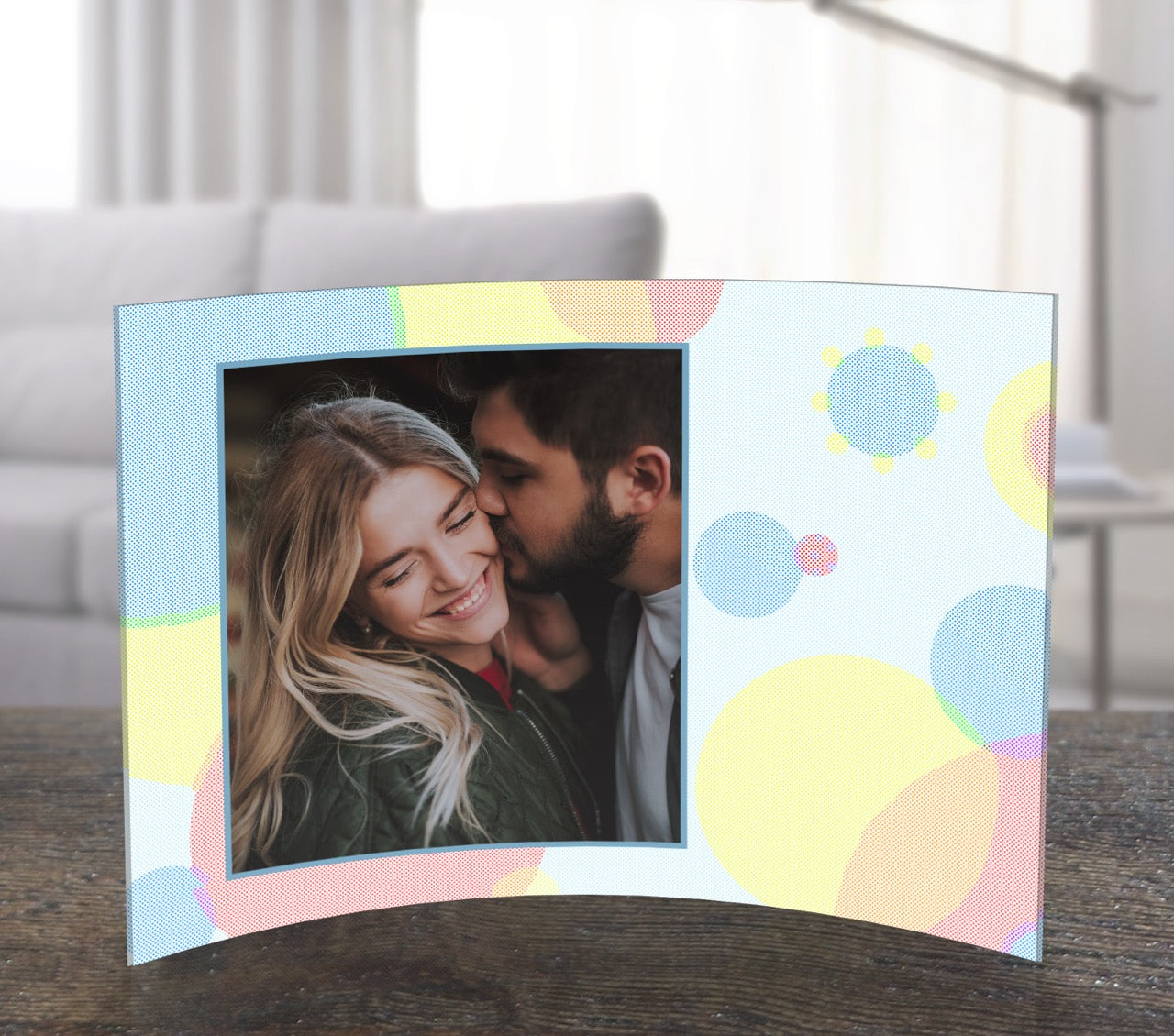 Trend Setters Original (Patterns - Left Photo Upload)  7" x 5" Curved Acrylic Print