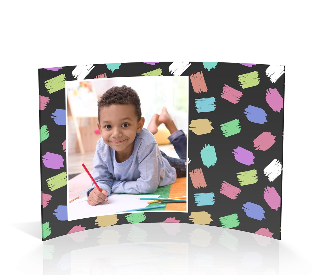 Trend Setters Original (Patterns - Left Photo Upload)  7" x 5" Curved Acrylic Print