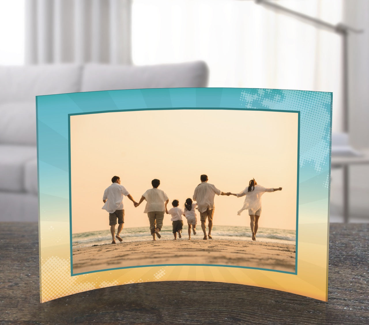 Trend Setters Original (Patterns - Center Photo Upload) 7 x 5 Curved Acrylic Print