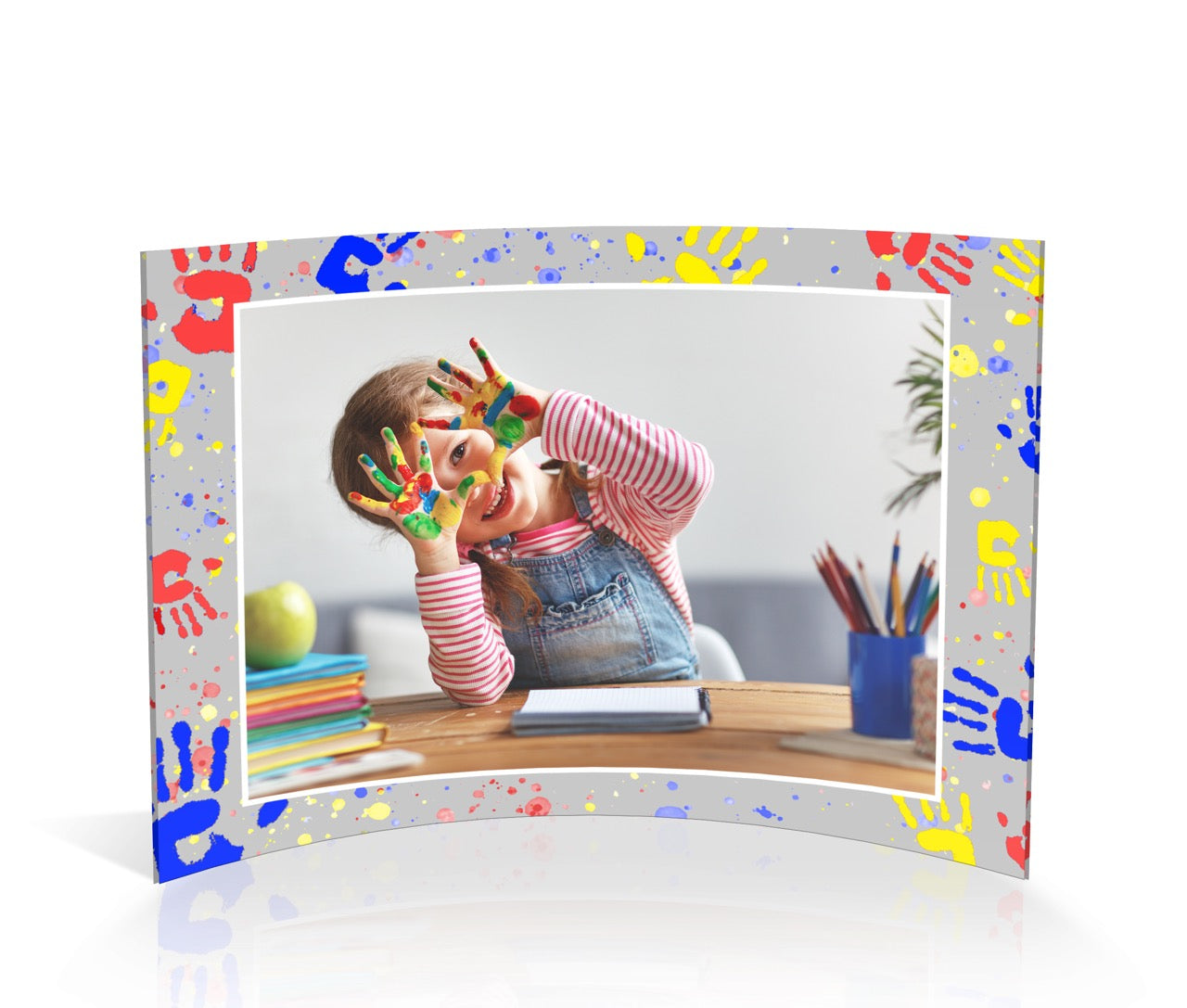 Trend Setters Original (Patterns - Center Photo Upload) 7 x 5 Curved Acrylic Print