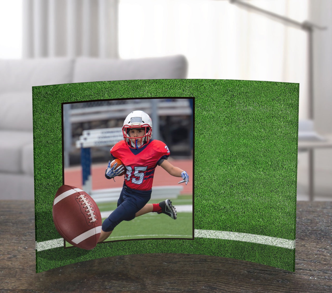 Trend Setters Original (Sports - Left Photo Upload) 7" x 5" Curved Acrylic Print