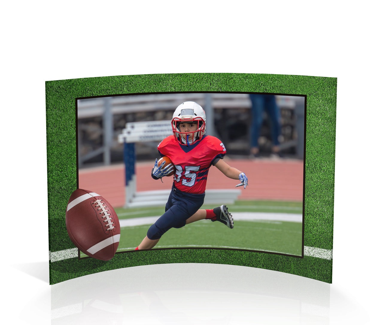 Trend Setters Original (Sports - Center Photo Upload) 7" x 5" Curved Acrylic Print