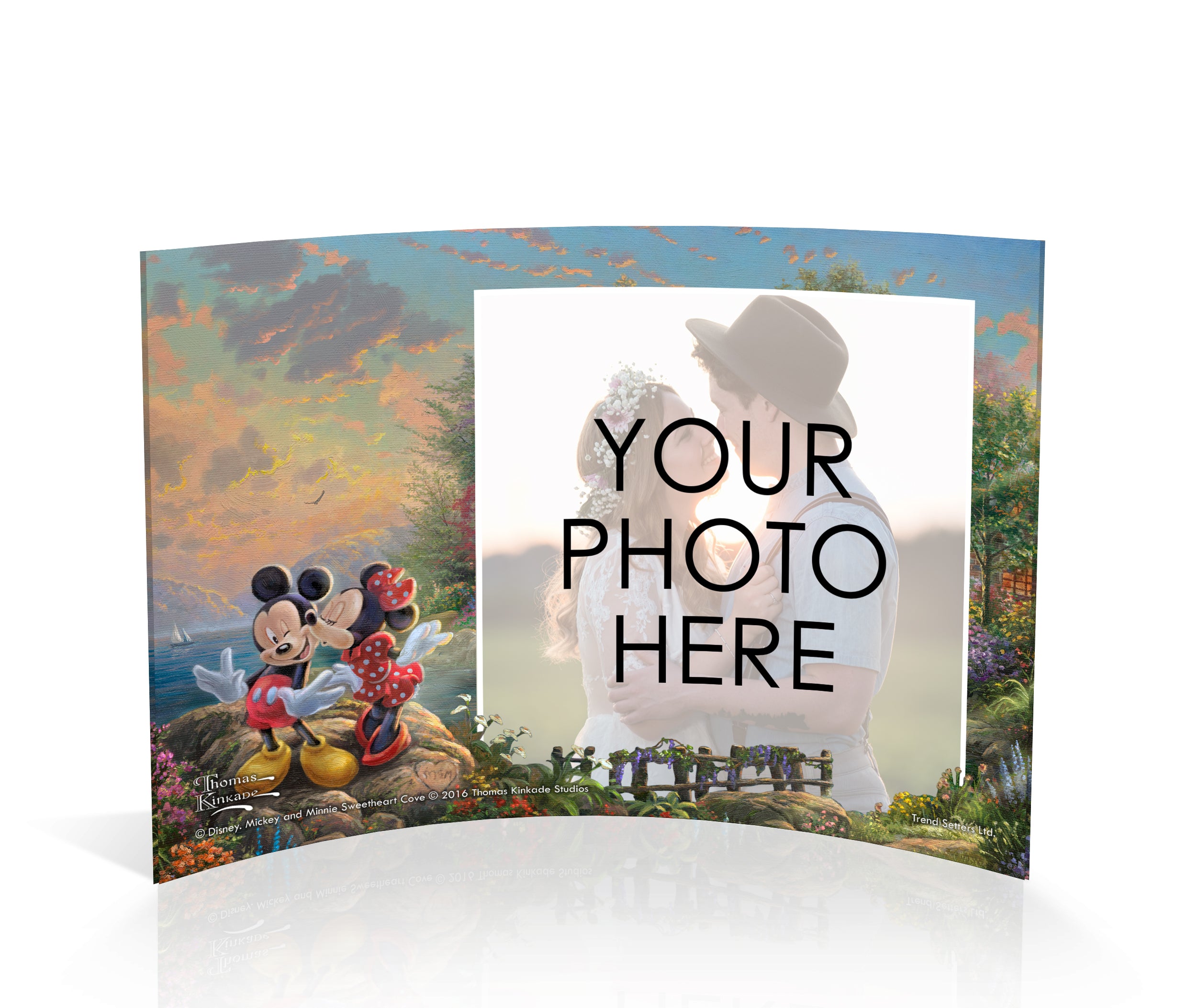 Disney (Mickey and Minnie Sweetheart Cove - Personalized) 7" x 5" Curved Acrylic Print ACPU0705CUR135