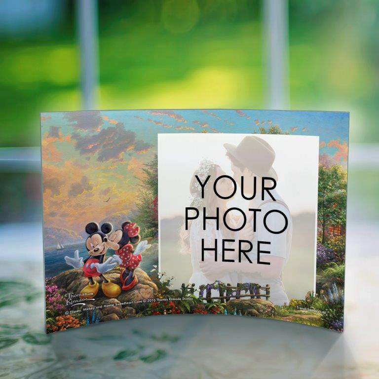 Disney (Mickey and Minnie Sweetheart Cove - Personalized) 7" x 5" Curved Acrylic Print ACPU0705CUR135