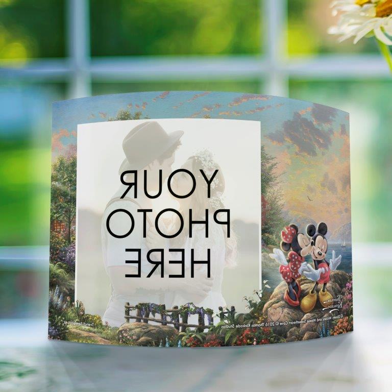 Disney (Mickey and Minnie Sweetheart Cove - Personalized) 7" x 5" Curved Acrylic Print ACPU0705CUR135