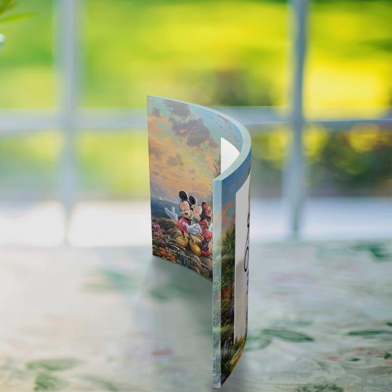 Disney (Mickey and Minnie Sweetheart Cove - Personalized) 7" x 5" Curved Acrylic Print ACPU0705CUR135